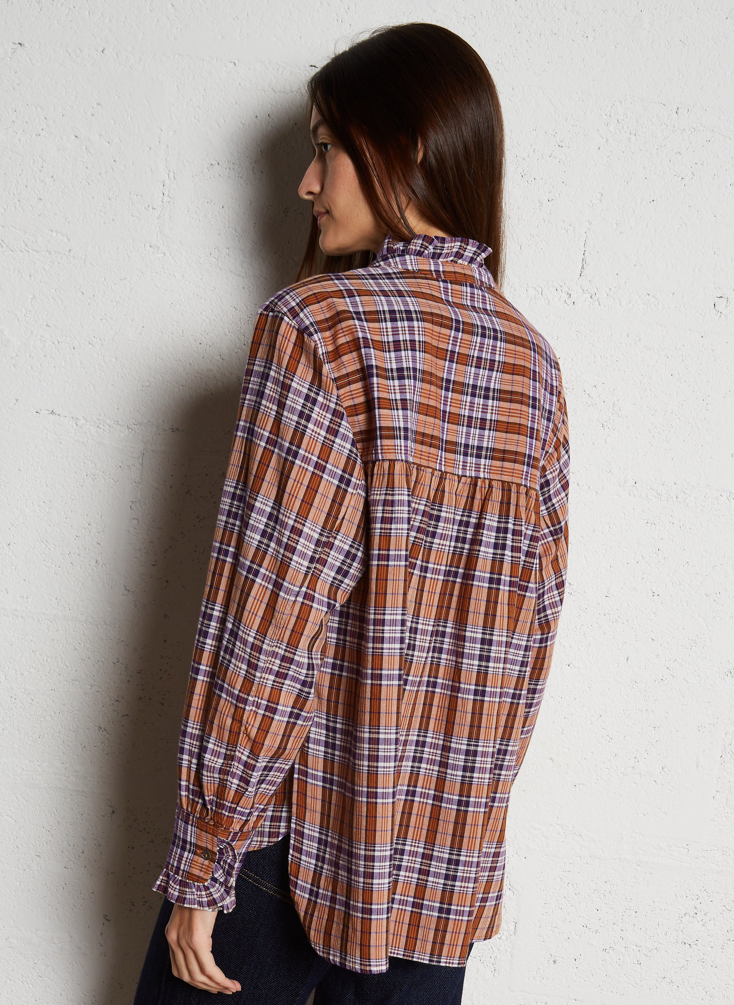 T-shirt met ronde hals, recht model, van bedrukt katoen Groen