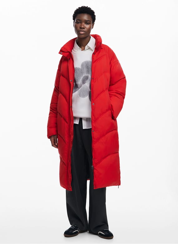 Long Manteau Matelasse a Capuche Rouge Desigual Femme 24WWEWA9 3092 ROUGE Place des Tendances
