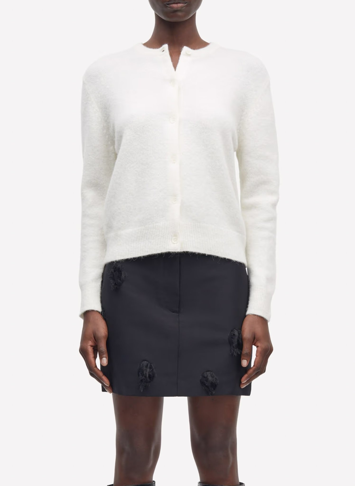 Wool-blend cardigan SAMSOE SAMSOE White