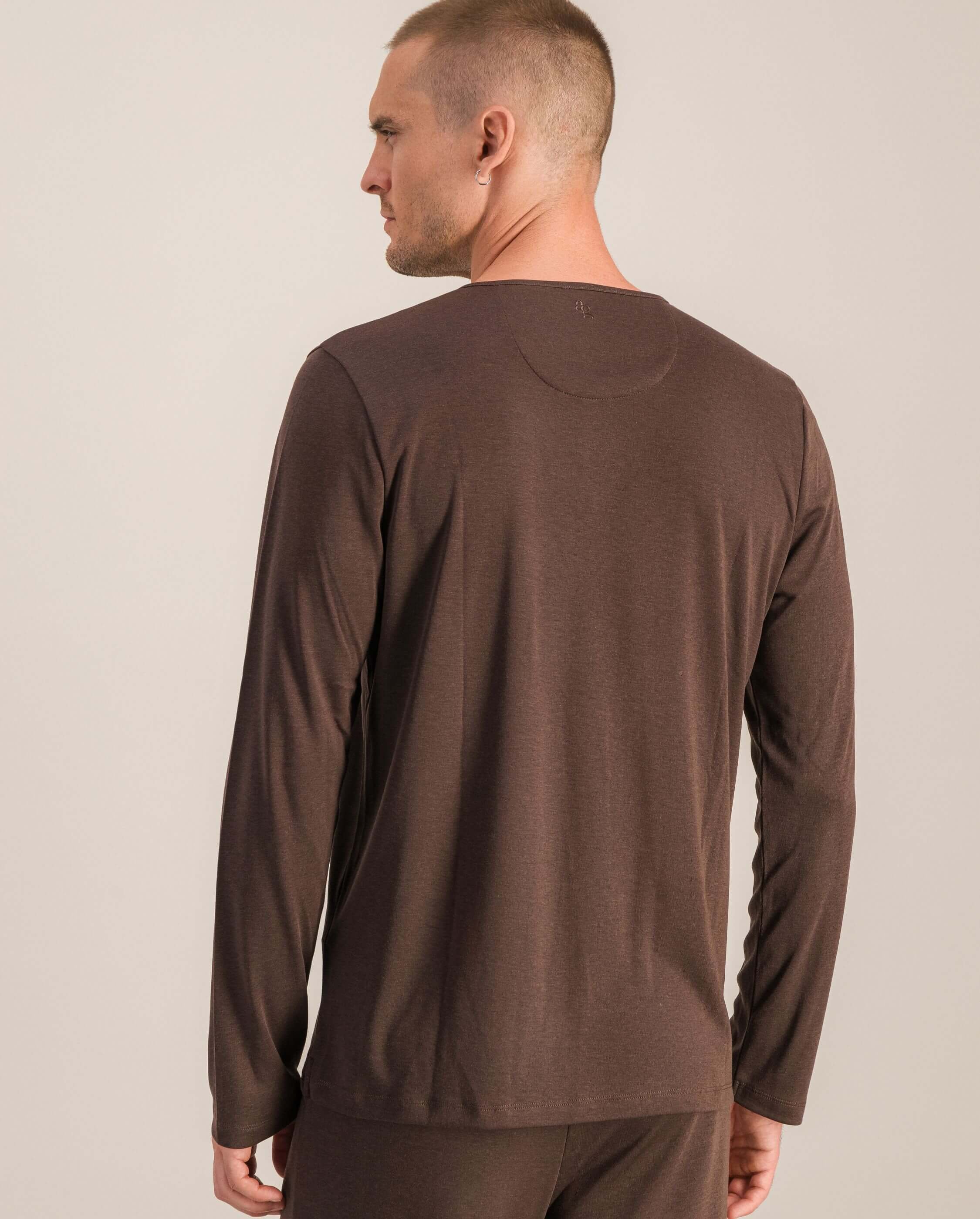 Men's pajama top, chocolate ANGARDE Brown