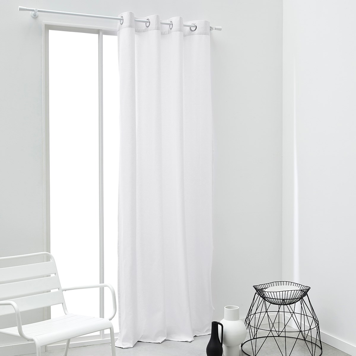 Cotton eyelet curtain TODAY LINGE DE MAISON White