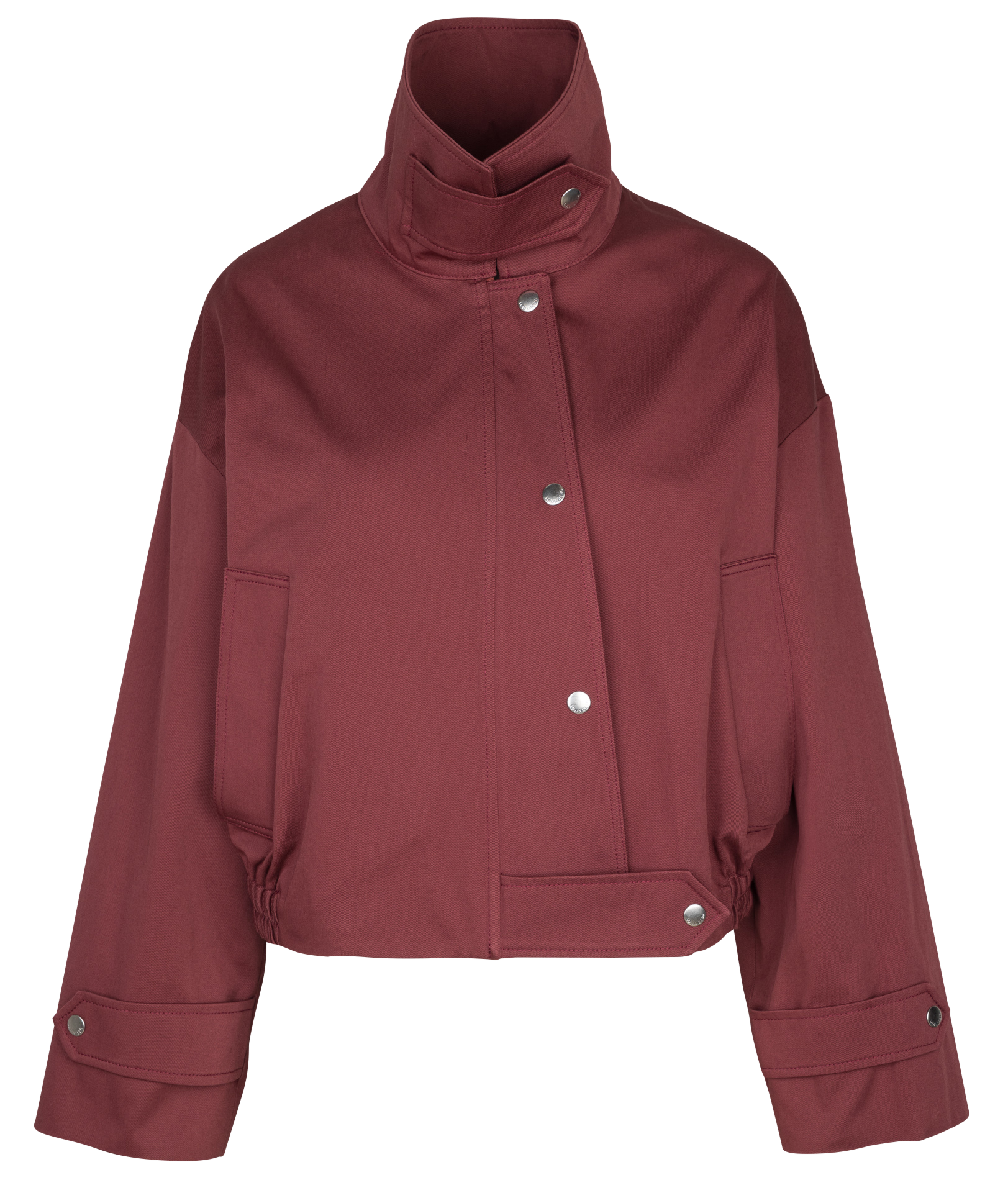 Long wool-blend trench coat with tailored collar MARGAUX LONNBERG Red