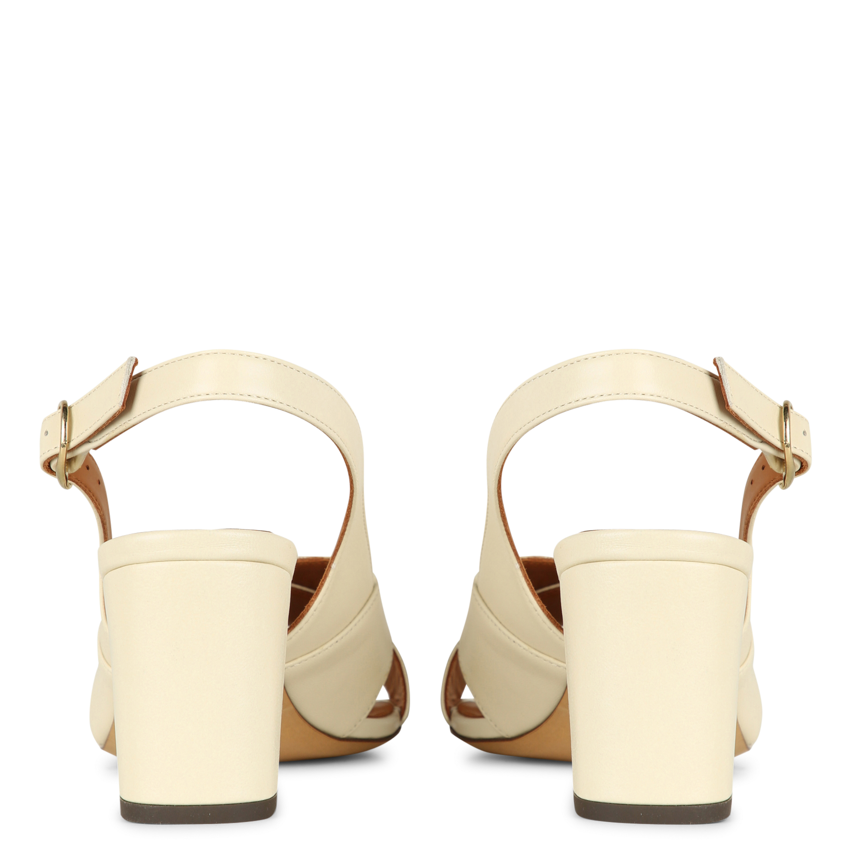 Sandales à talons en cuir RIVECOUR Blanc