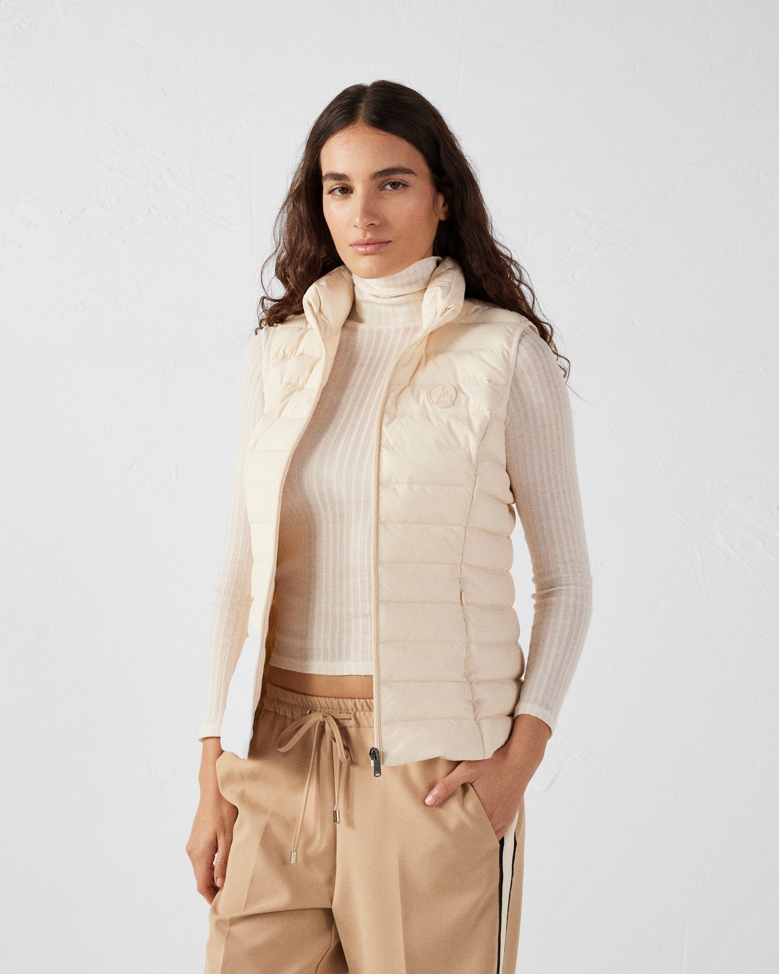 Stretch sleeveless down jacket Grenada JOTT White