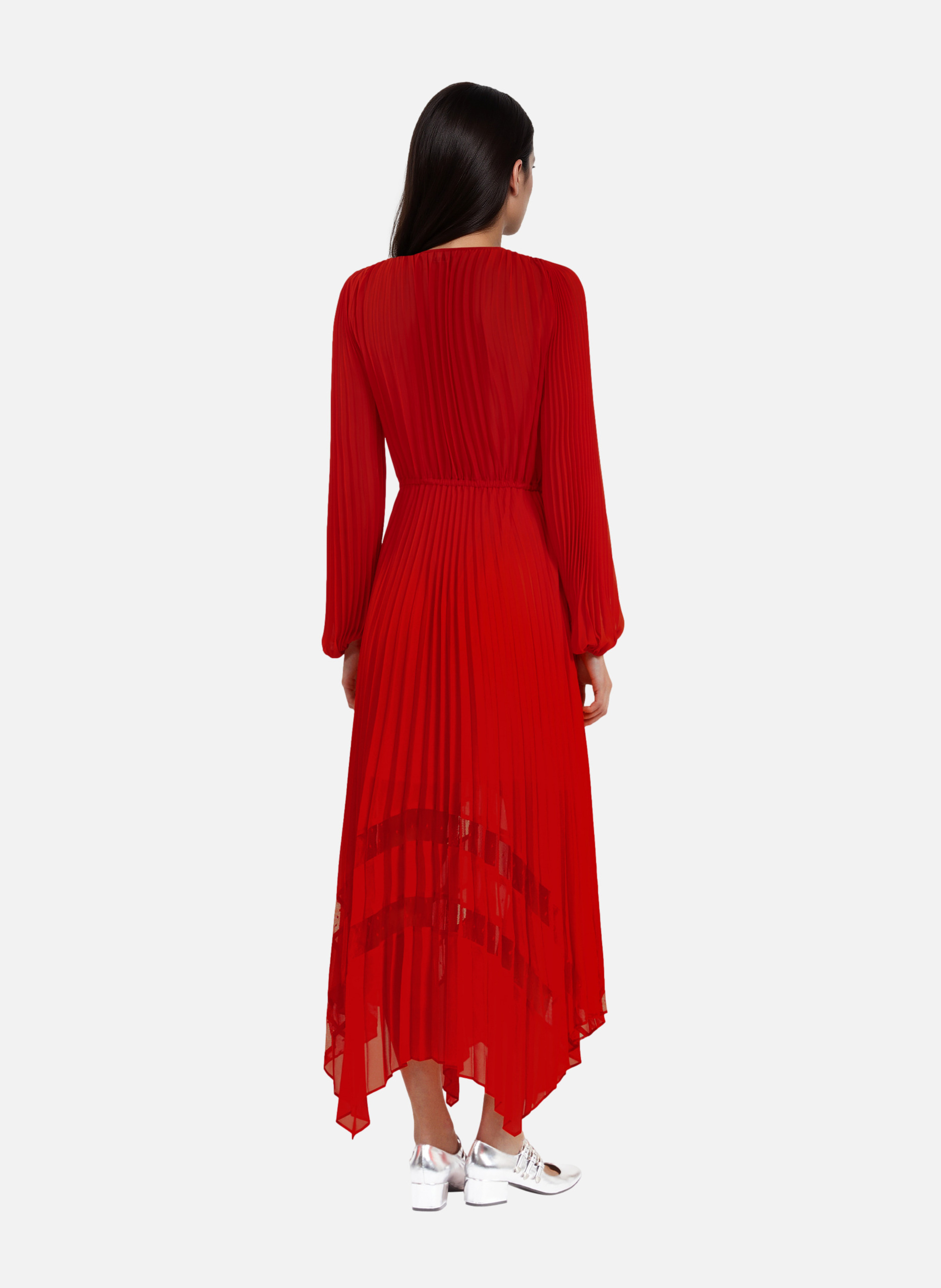 Long pleated dress THE KOOPLES Red