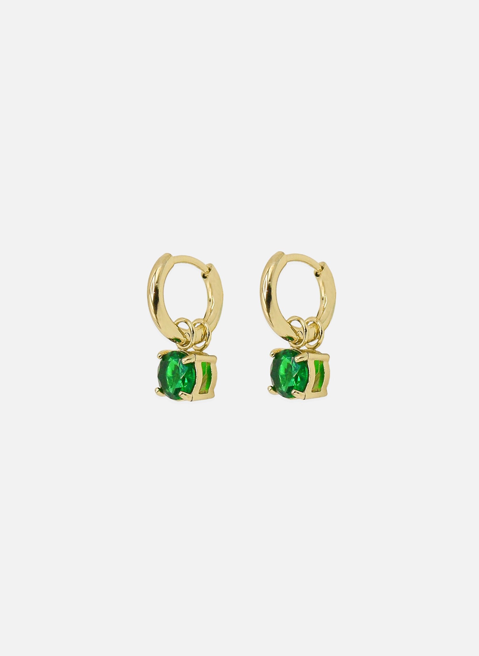 Hanging earrings Selene AEC Paris Green