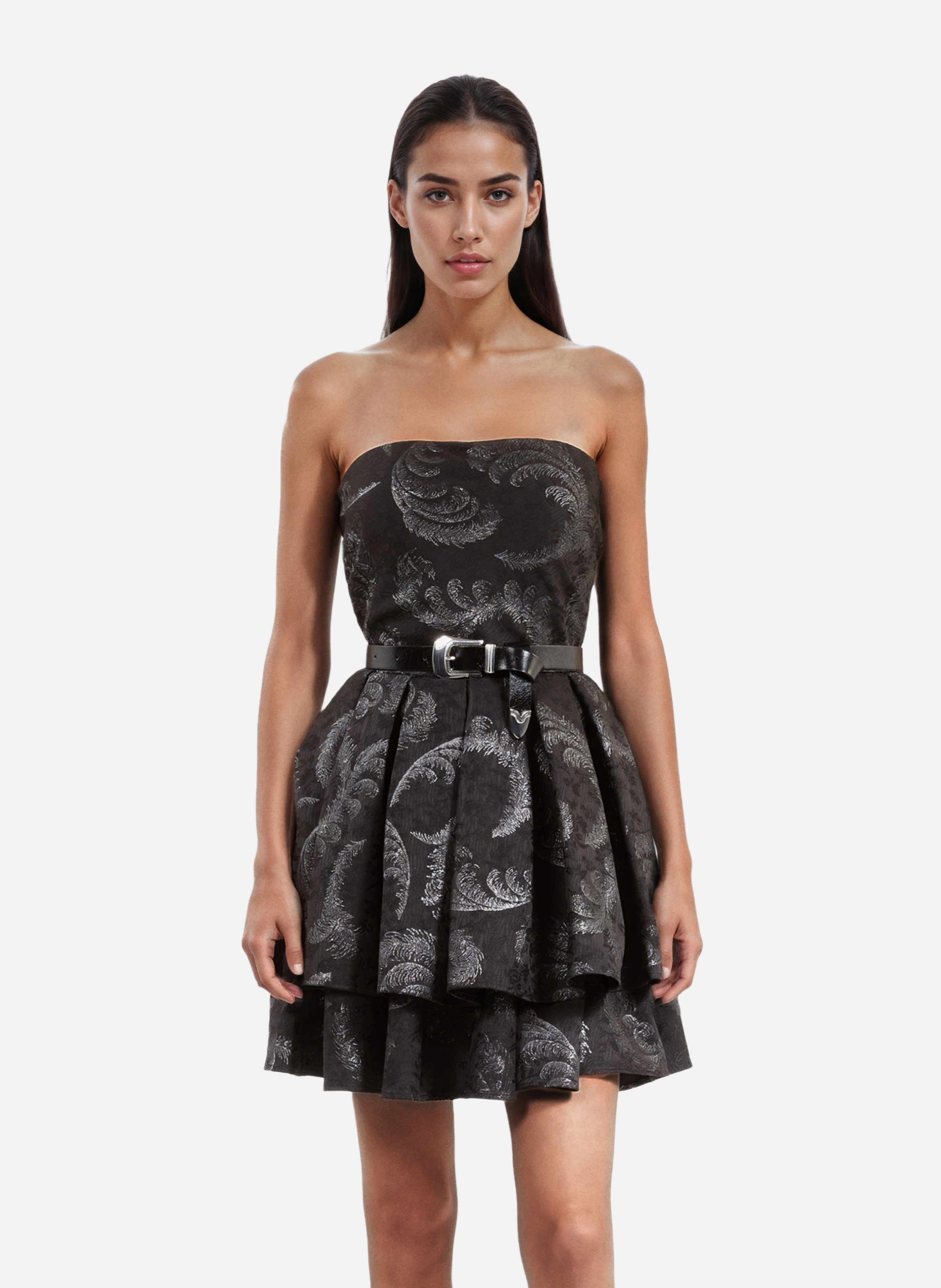 Cracked-effect belt THE KOOPLES Black