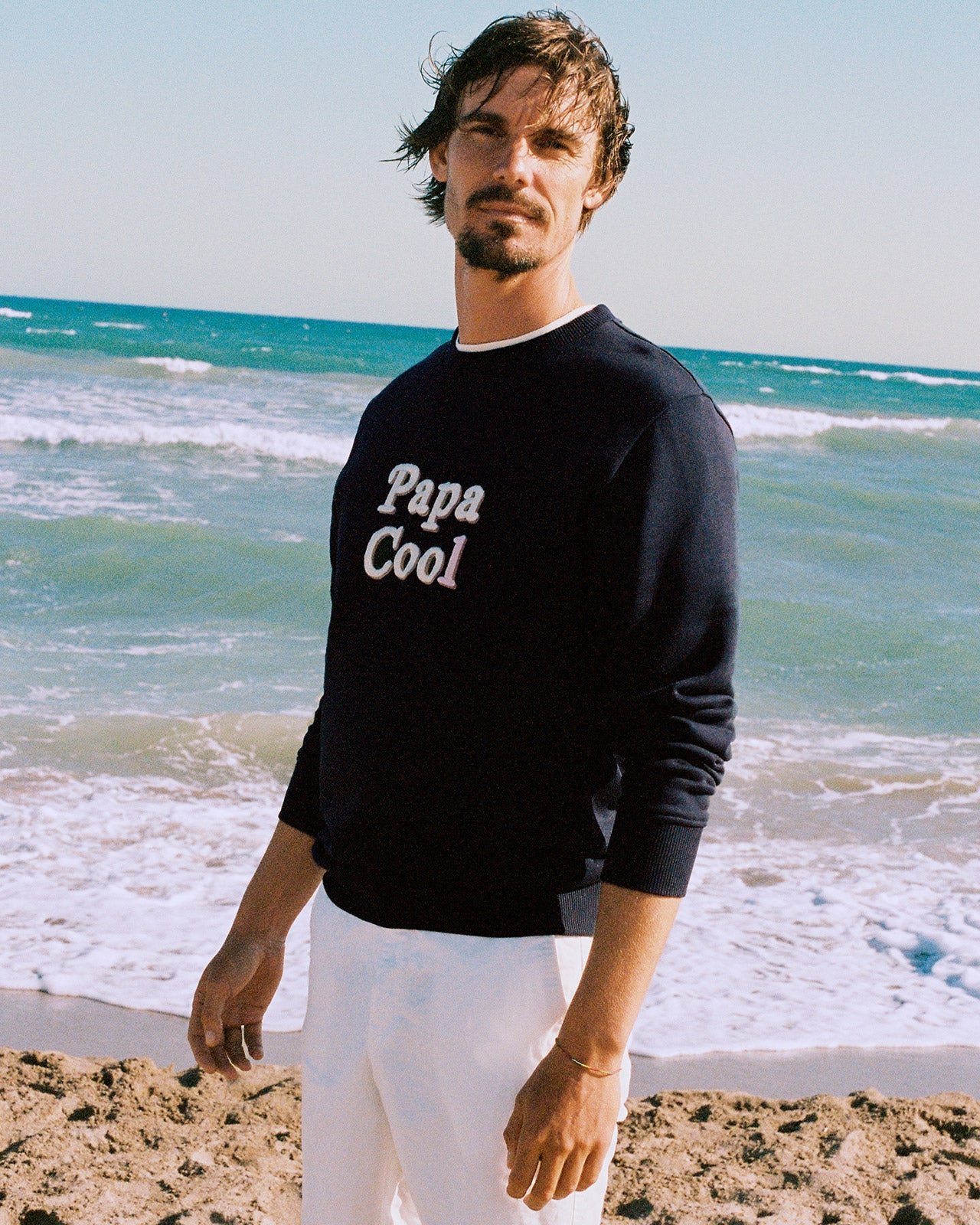 The cool dad organic cotton sweatshirt EMOI EMOI Blue