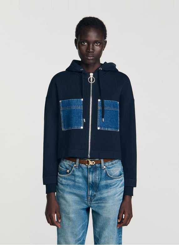 Sweat a Capuche Femme Zippé Mi-Long Automne-Hiver Polaire Garder au Sweat a Capuche Femme Zippé Mi-Long Automne-Hiver Polaire Garder au