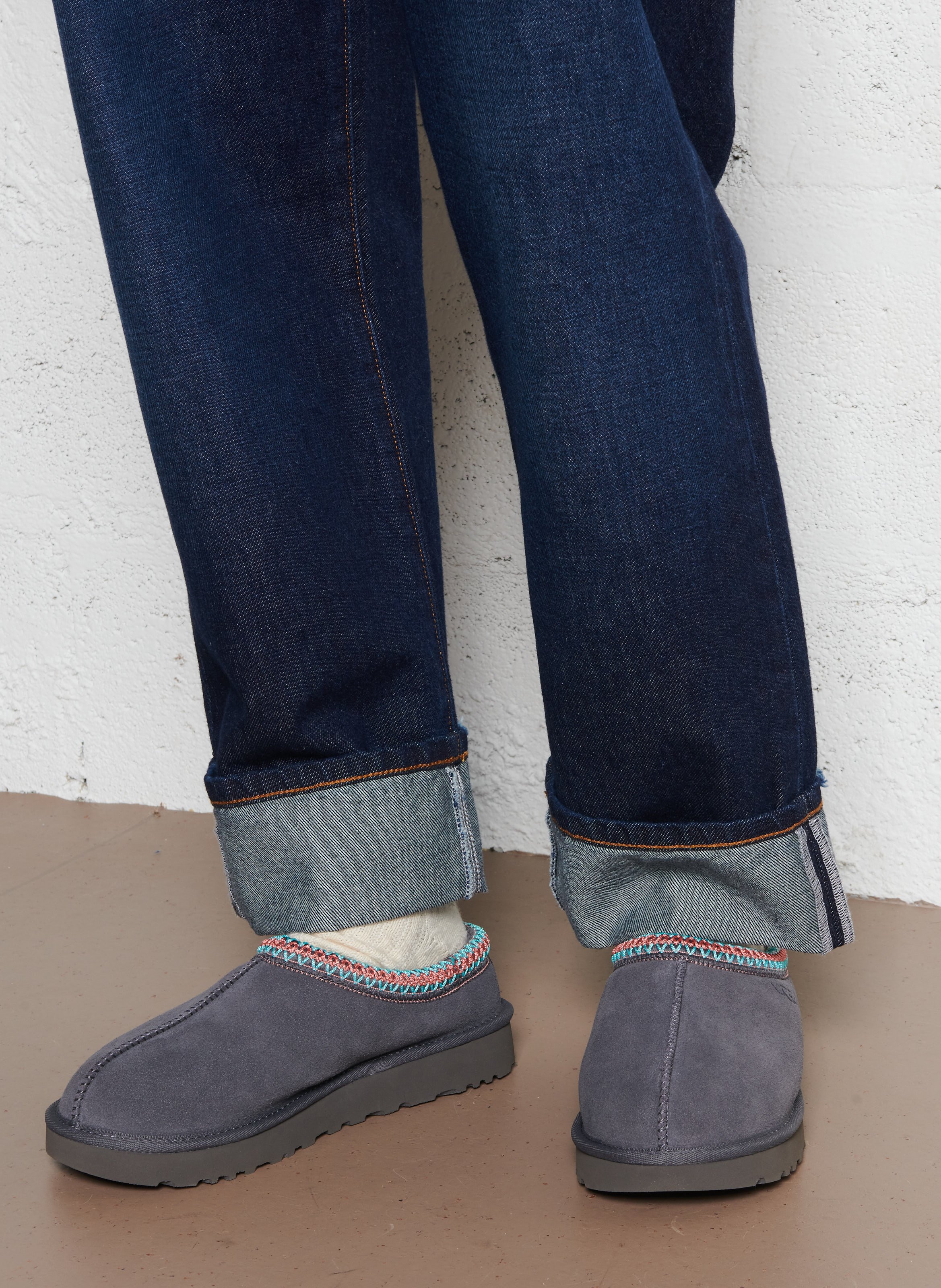 Leather-mix clogs UGG Silver