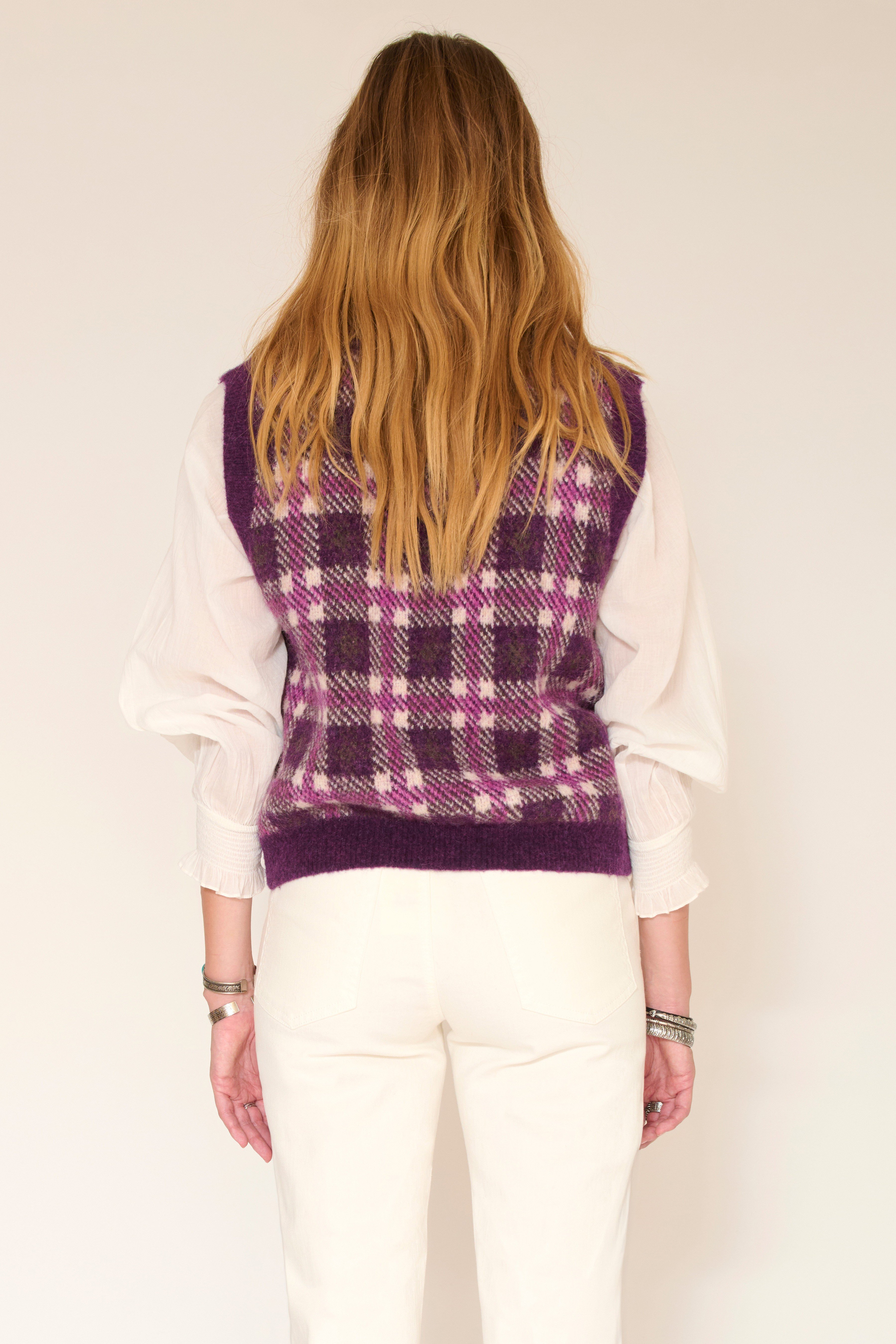 Pull oversize en laine mélangée MKT Violet
