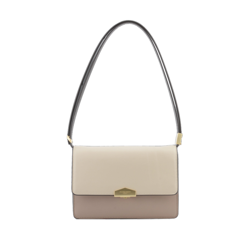 Shoulder bag - smooth leather POURCHET Multicolored