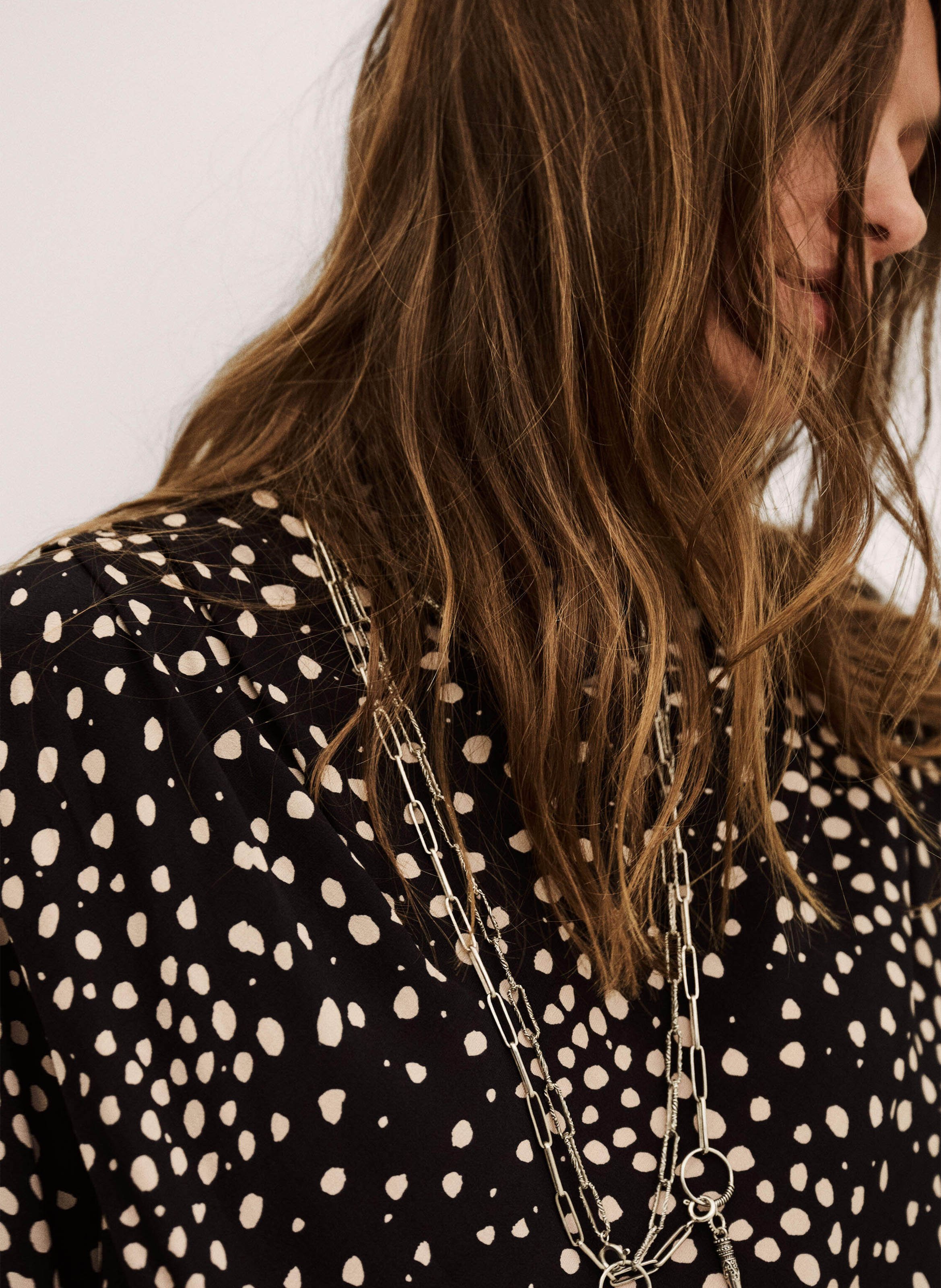 Top col montant à pois BA&SH Bleu