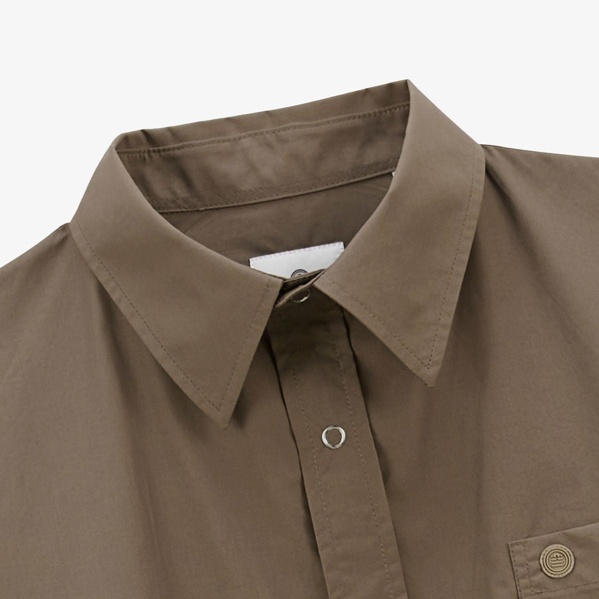 Long-sleeved nylon shirt Brown