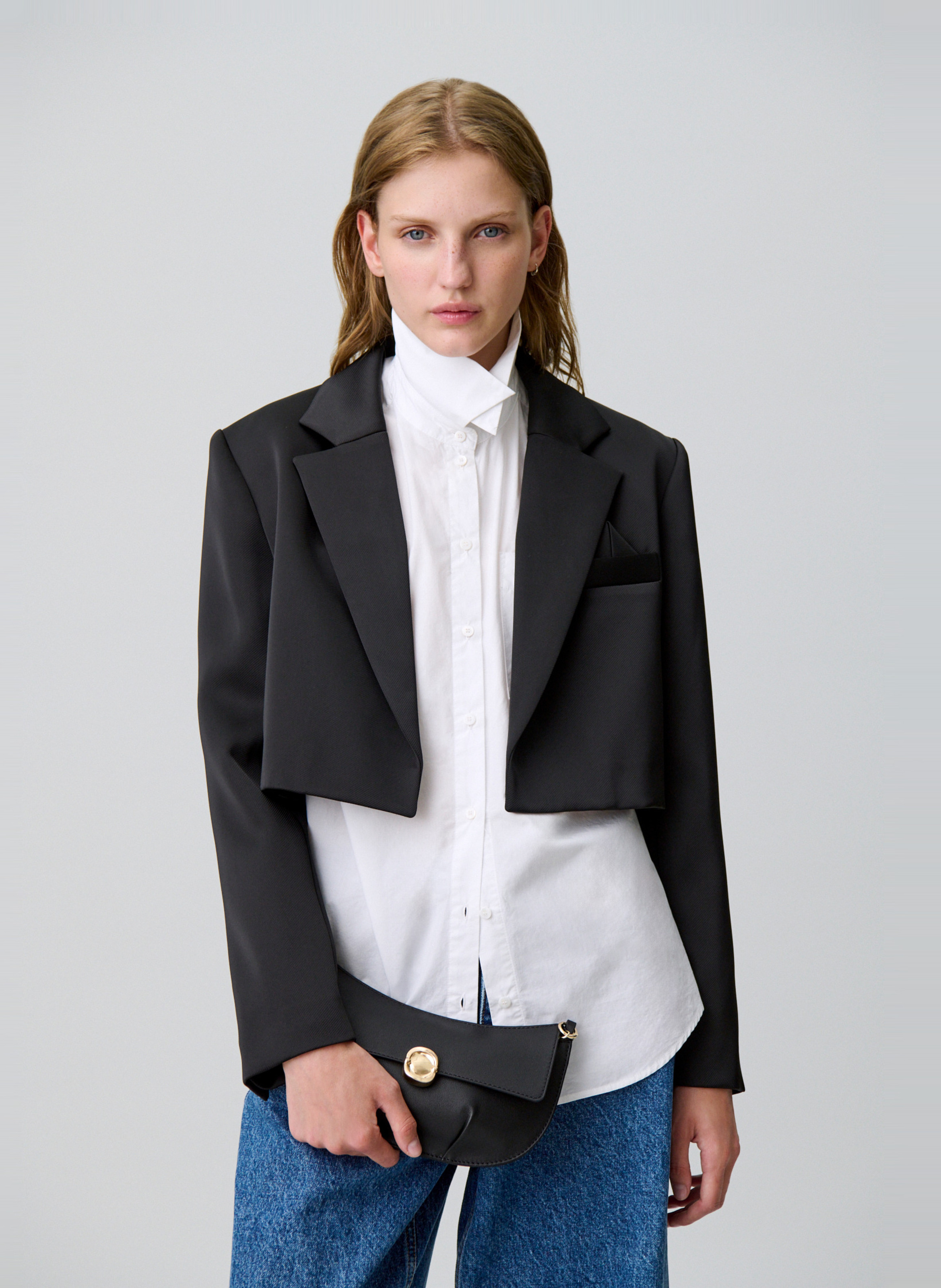 Sac bandoulière en cuir CLAUDIE PIERLOT Noir