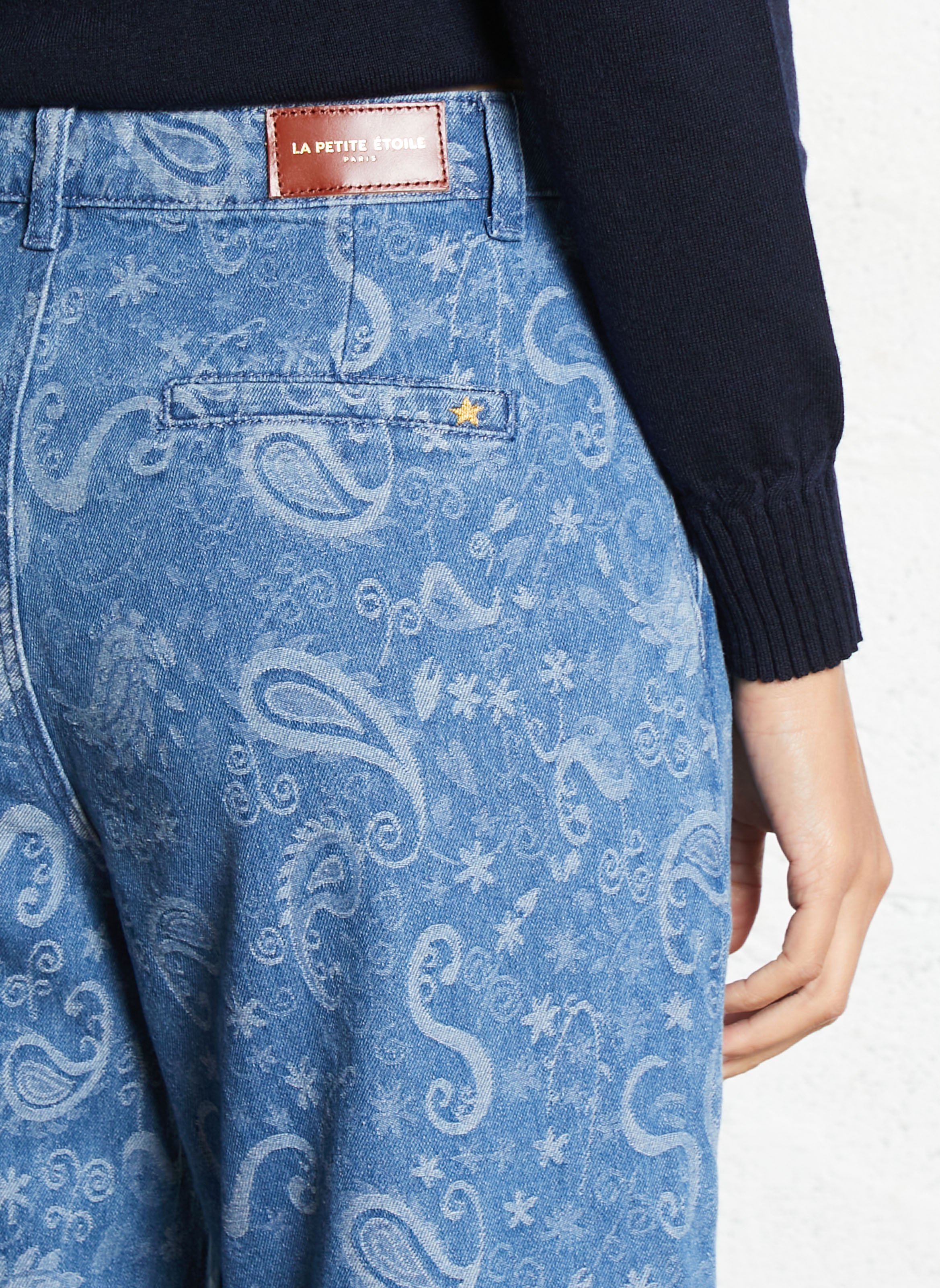 Jean large taille haute à motifs LA PETITE ETOILE Jean Stone