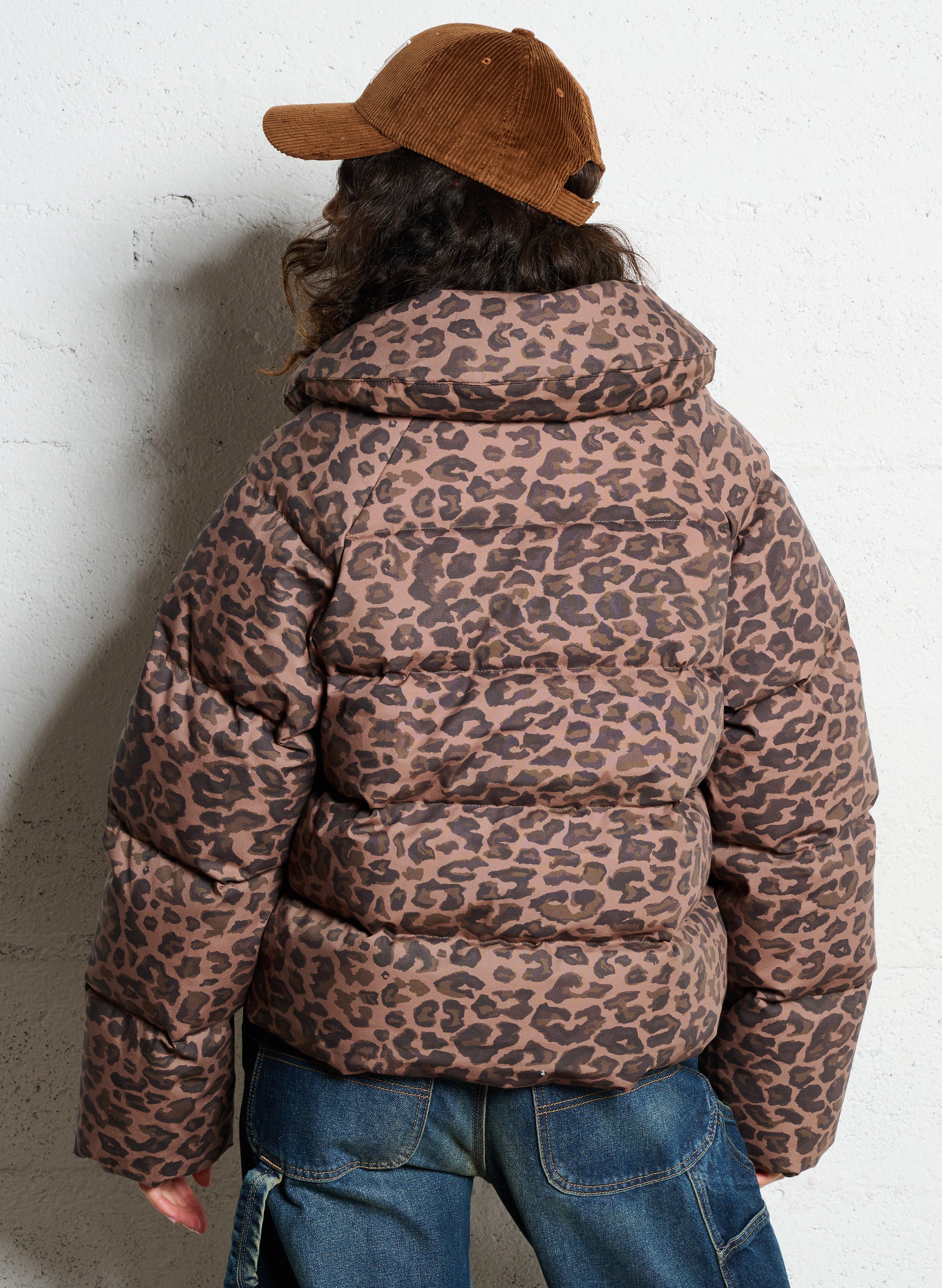 Doudoune matelassée à motif en coton THE TINY BIG SISTER Marron