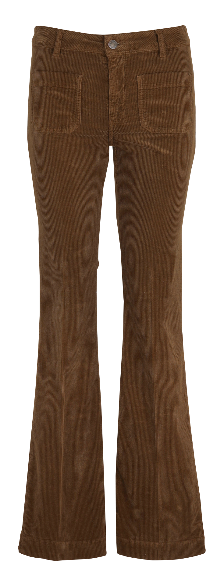 Broek van katoenmix met olifantenpijpen ACQUAVERDE Bruin