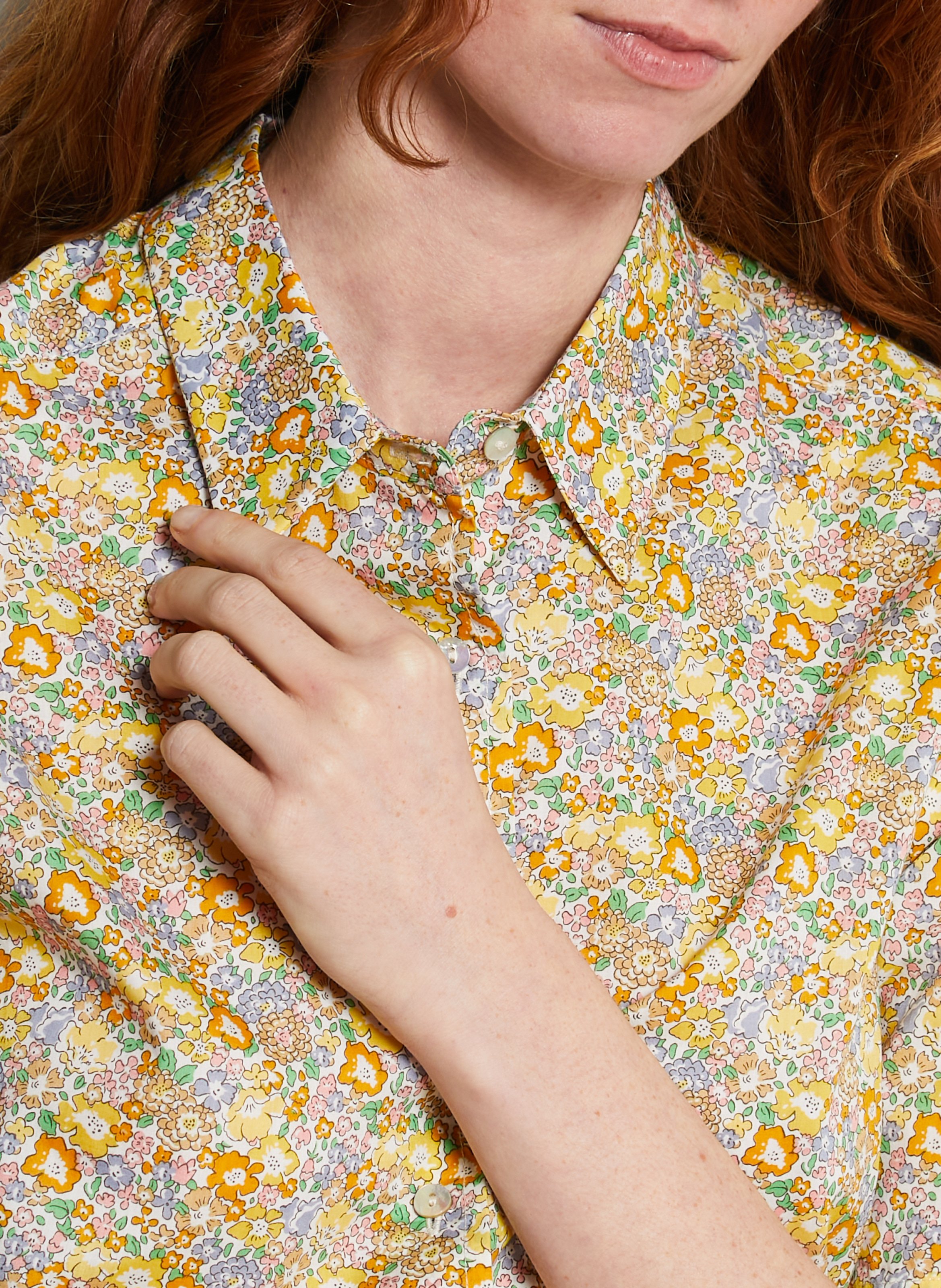 Cotton shirt with Peter Pan collar EMILE ET IDA Multicolored