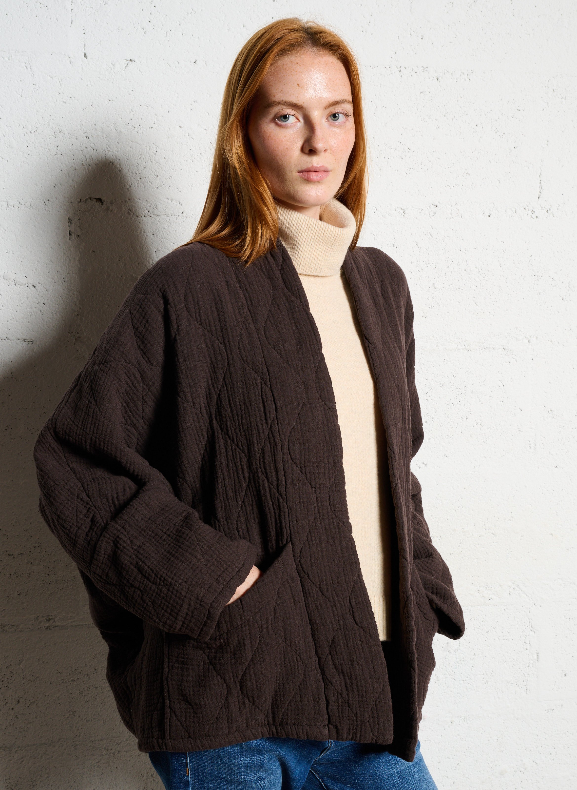 Oversize Steppjacke aus Baumwolle AOKYANOS