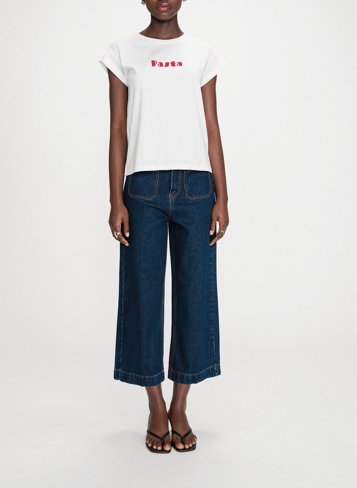 Tee-shirt col rond en coton  GRACE ET MILA Rouge