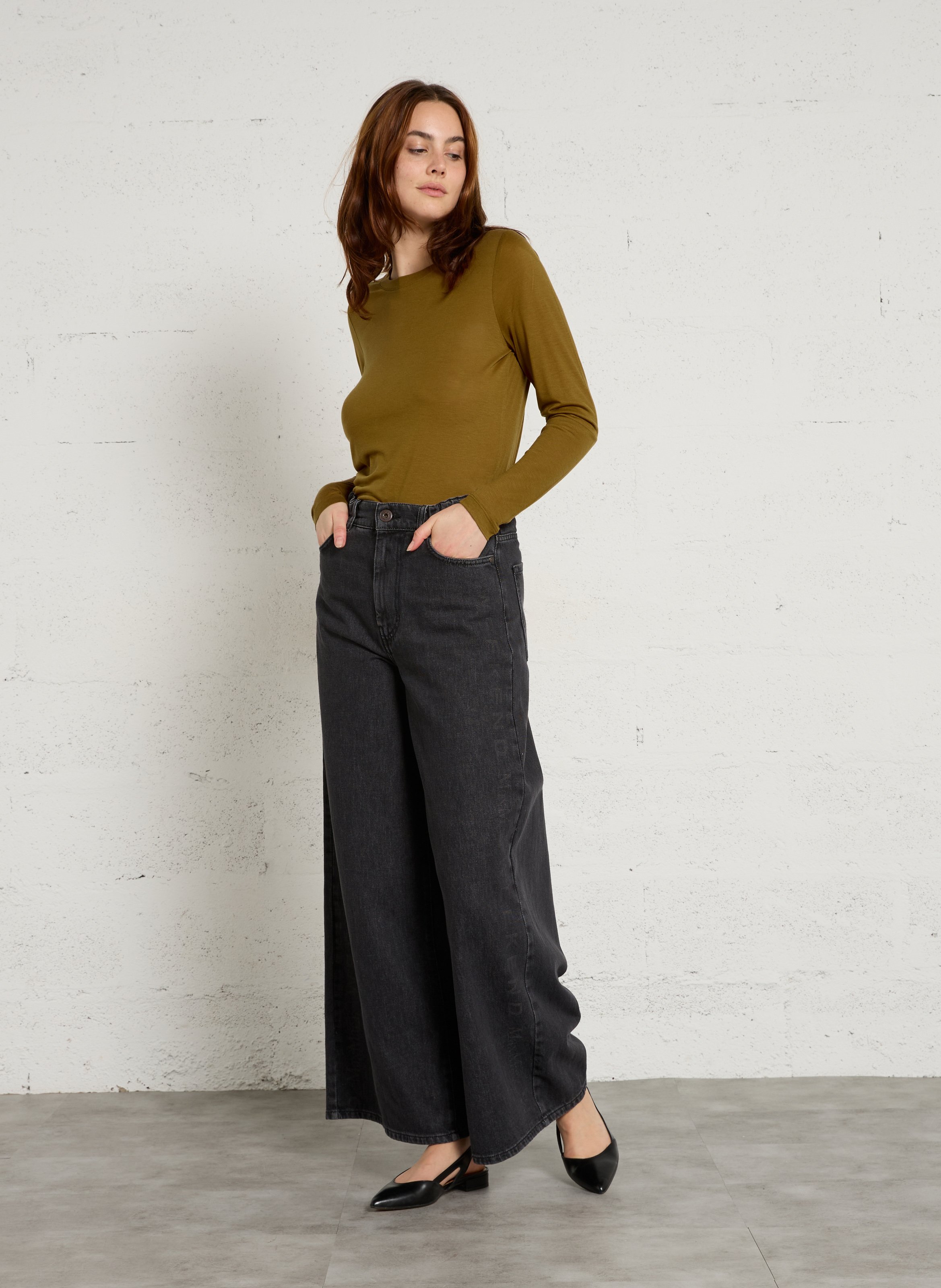 Tee-shirt moulant col rond  MAISON 123 Vert