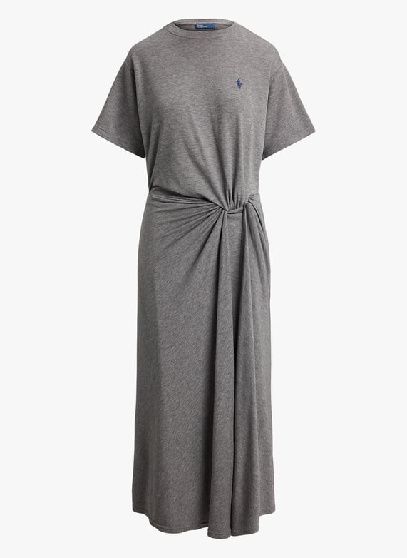 Round neck t-Shirt dress with crossover detail Grey Polo ralph lauren - Women | Place des Tendances Round neck t-Shirt dress with crossover detail Grey Polo ralph lauren - Women | Place des Tendances
