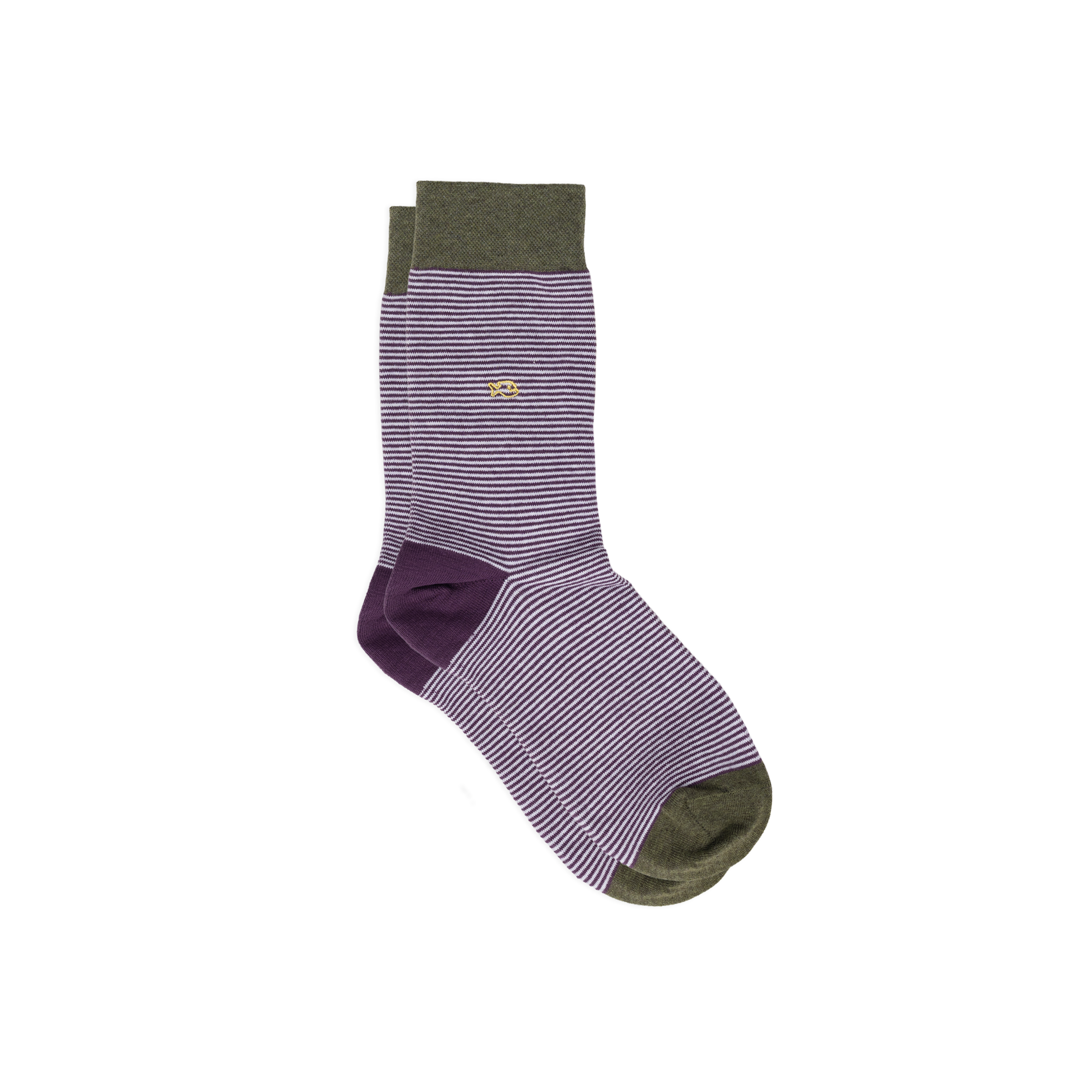 Combed cotton striped socks BILLYBELT Purple