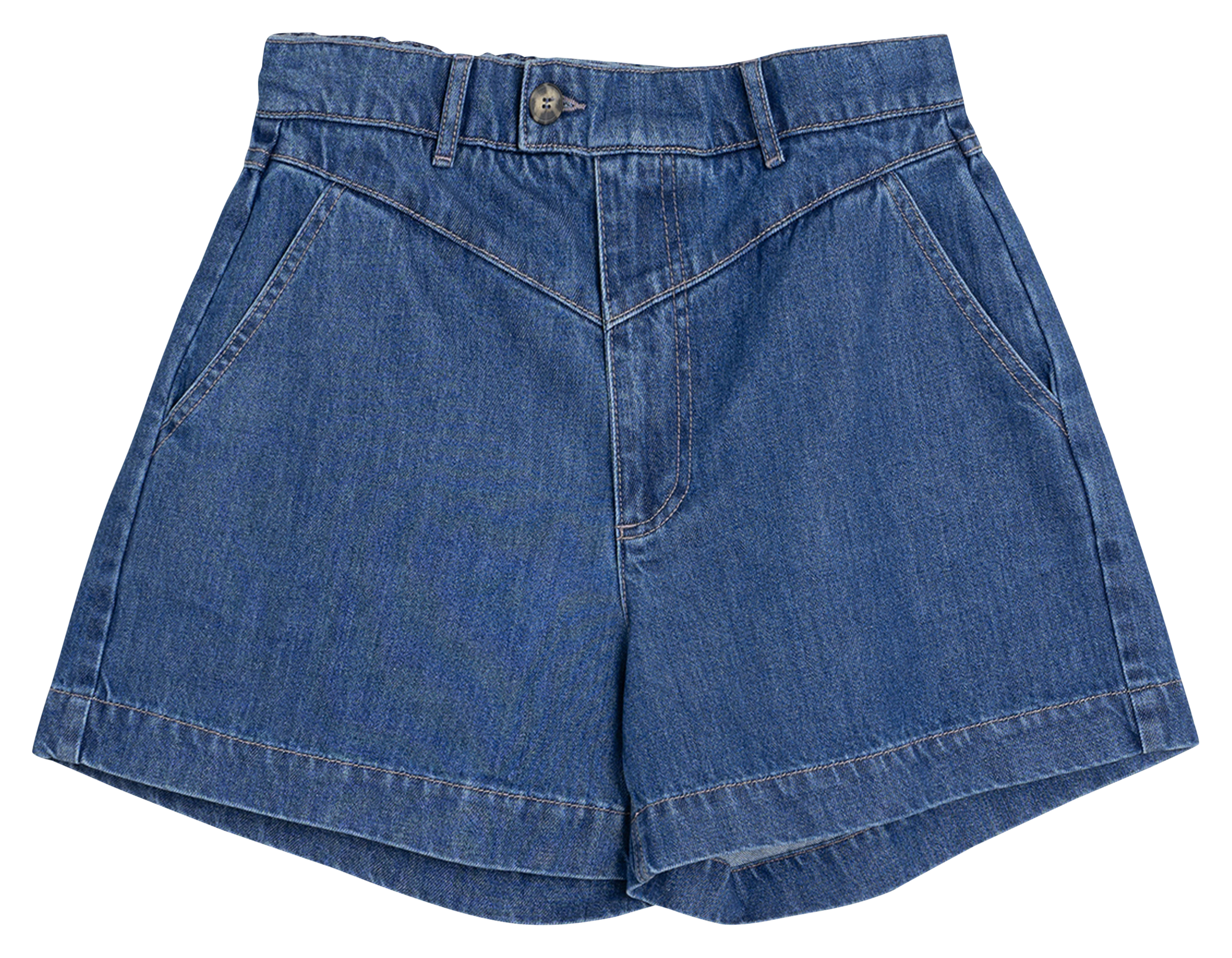 High-waisted wide-leg shorts INDI & COLD Blue