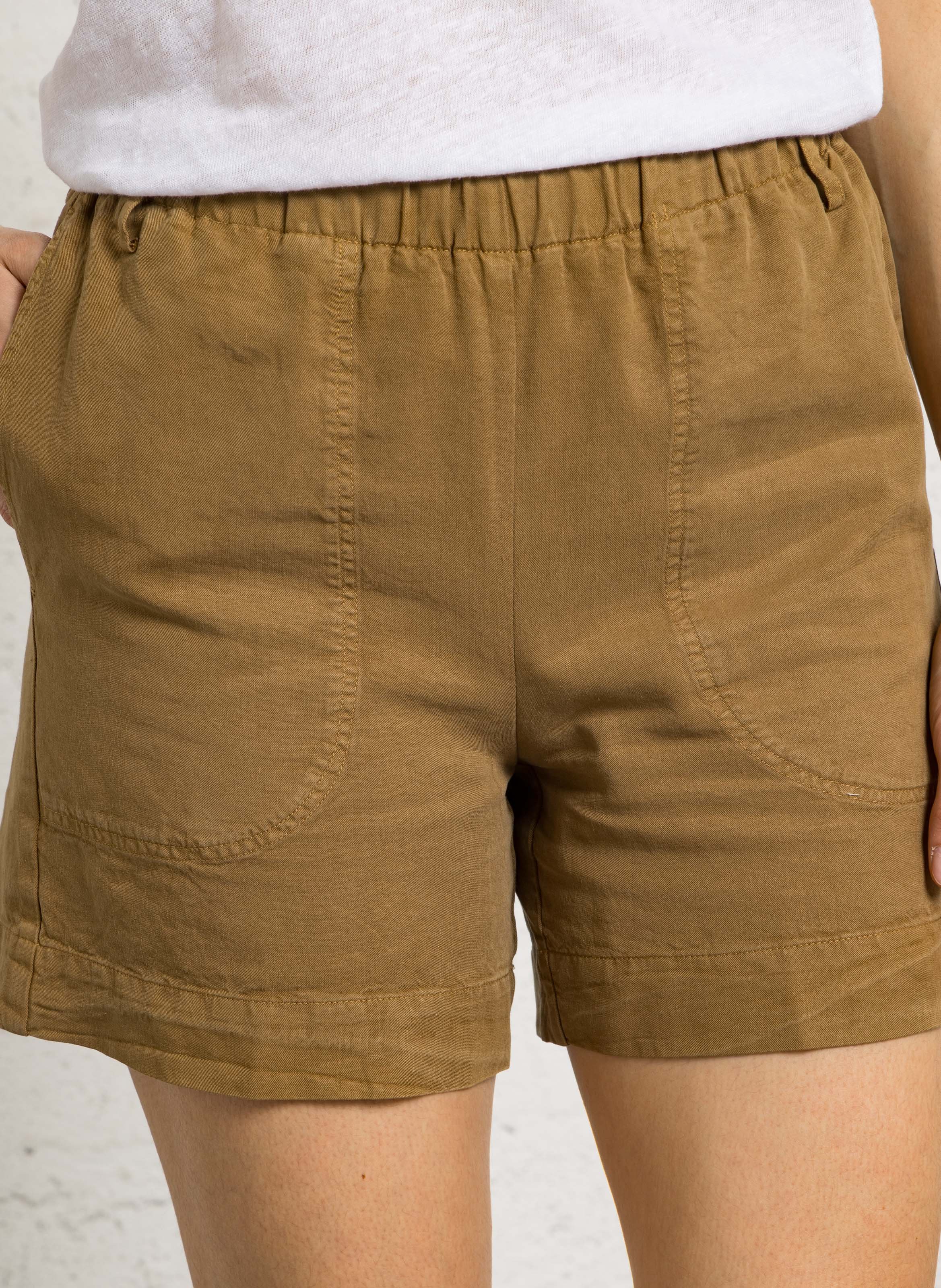 High-waisted straight skirt HARTFORD Brown