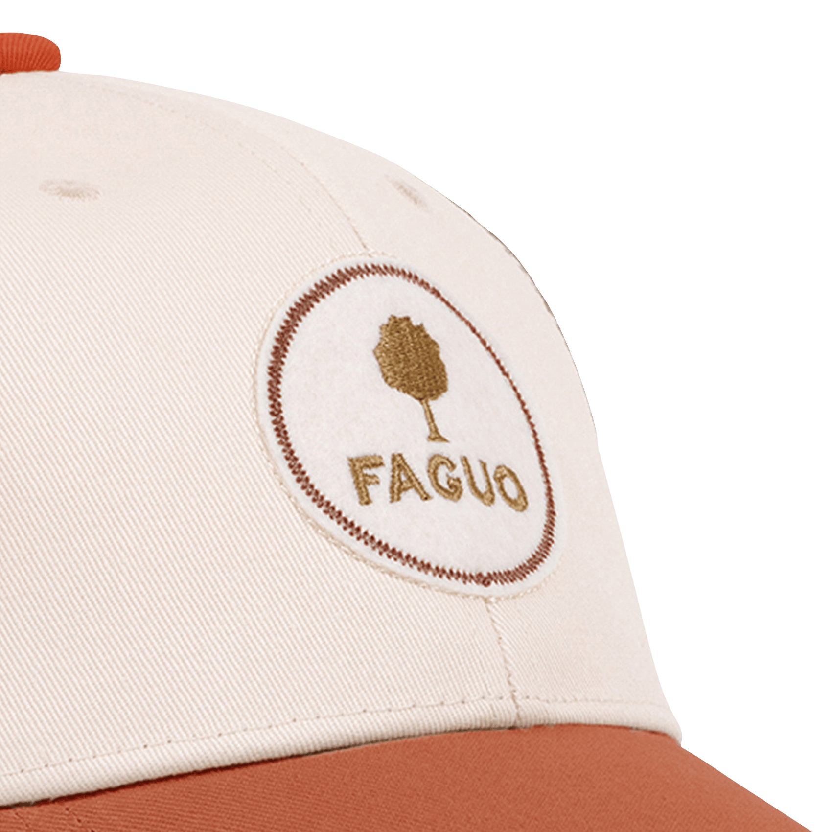 Casquette brodée en coton recyclé FAGUO Rouge