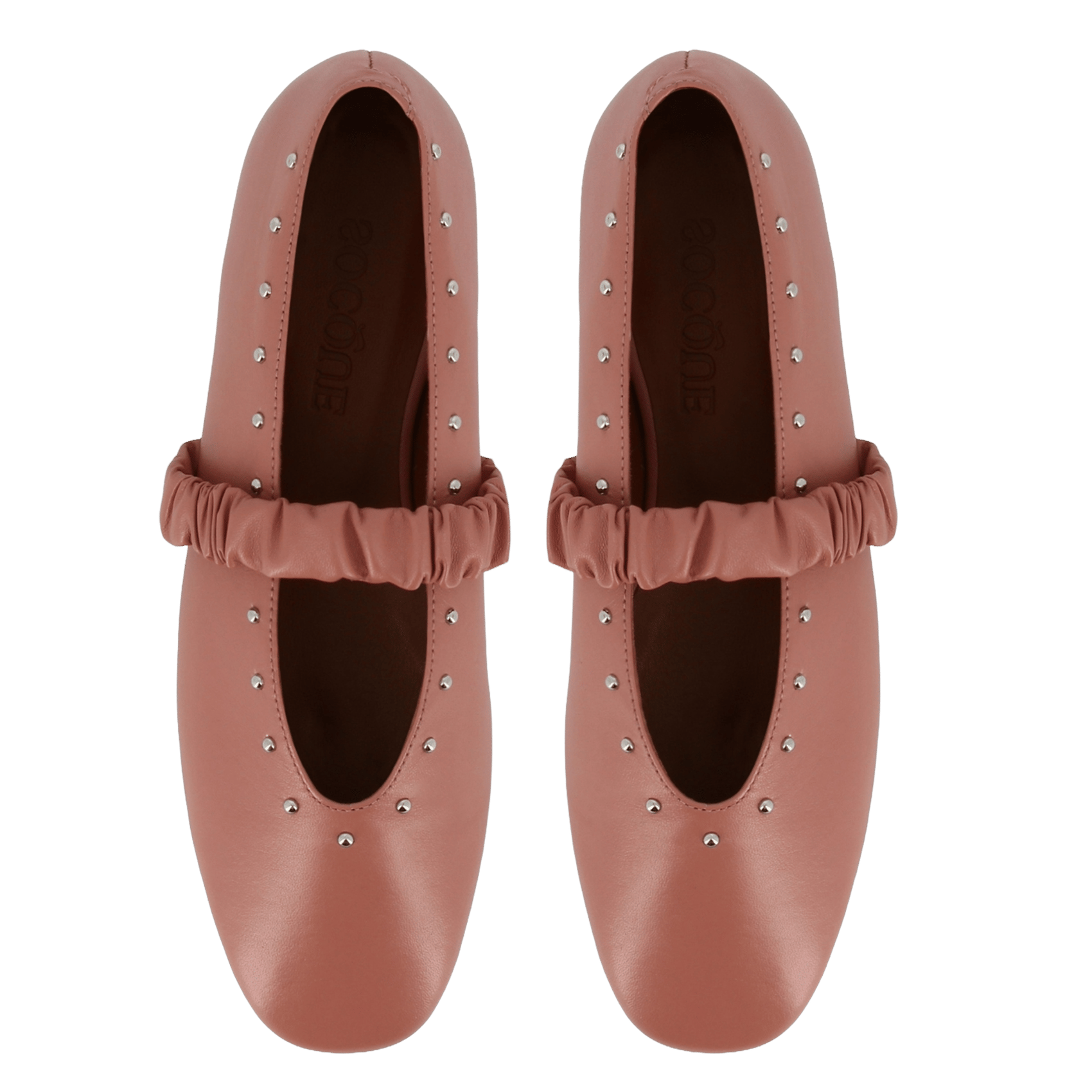 Ballet flats with leather studs SOCQUE PARIS Pink