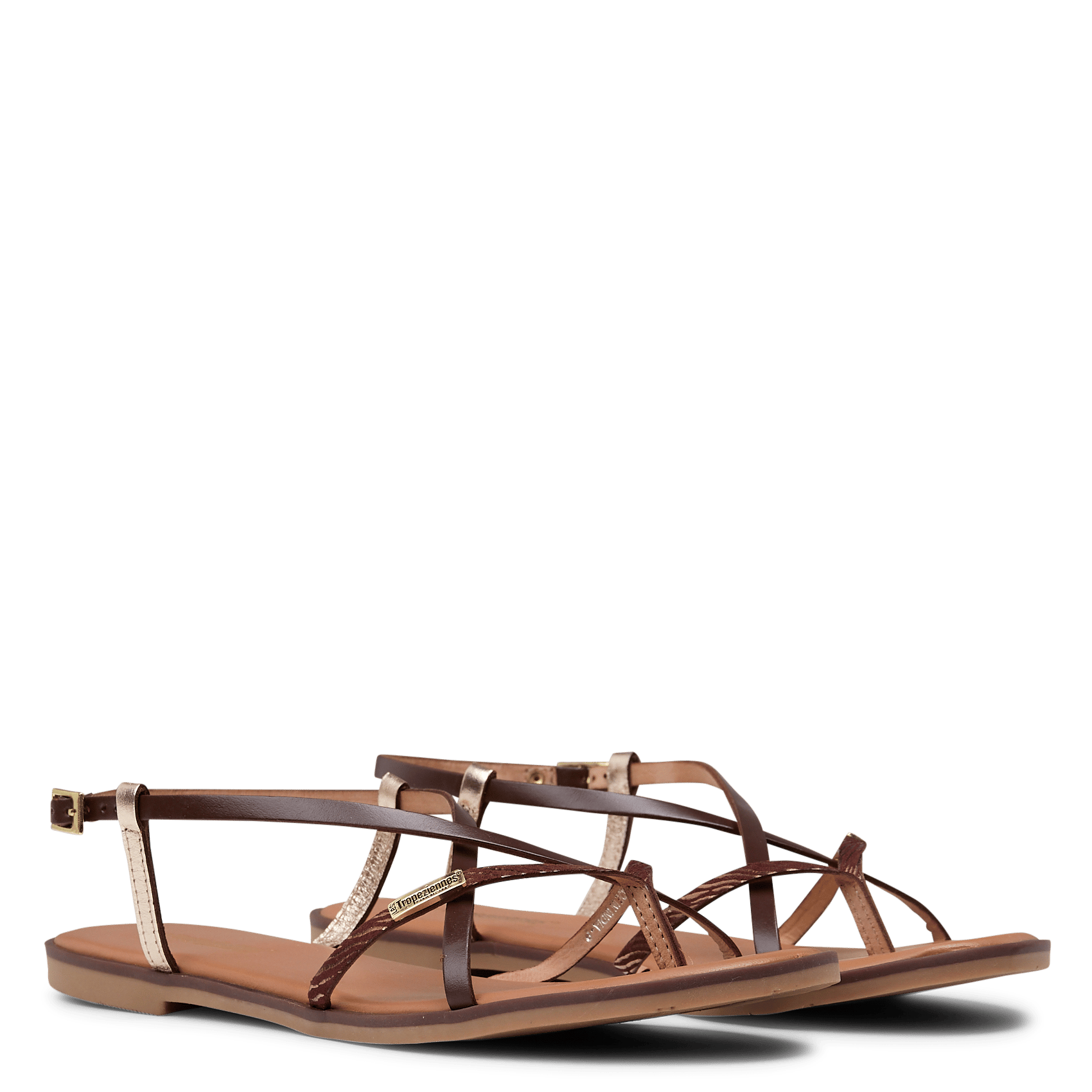 Leren sandalen LES TROPEZIENNES PAR M.BELARBI Bruin