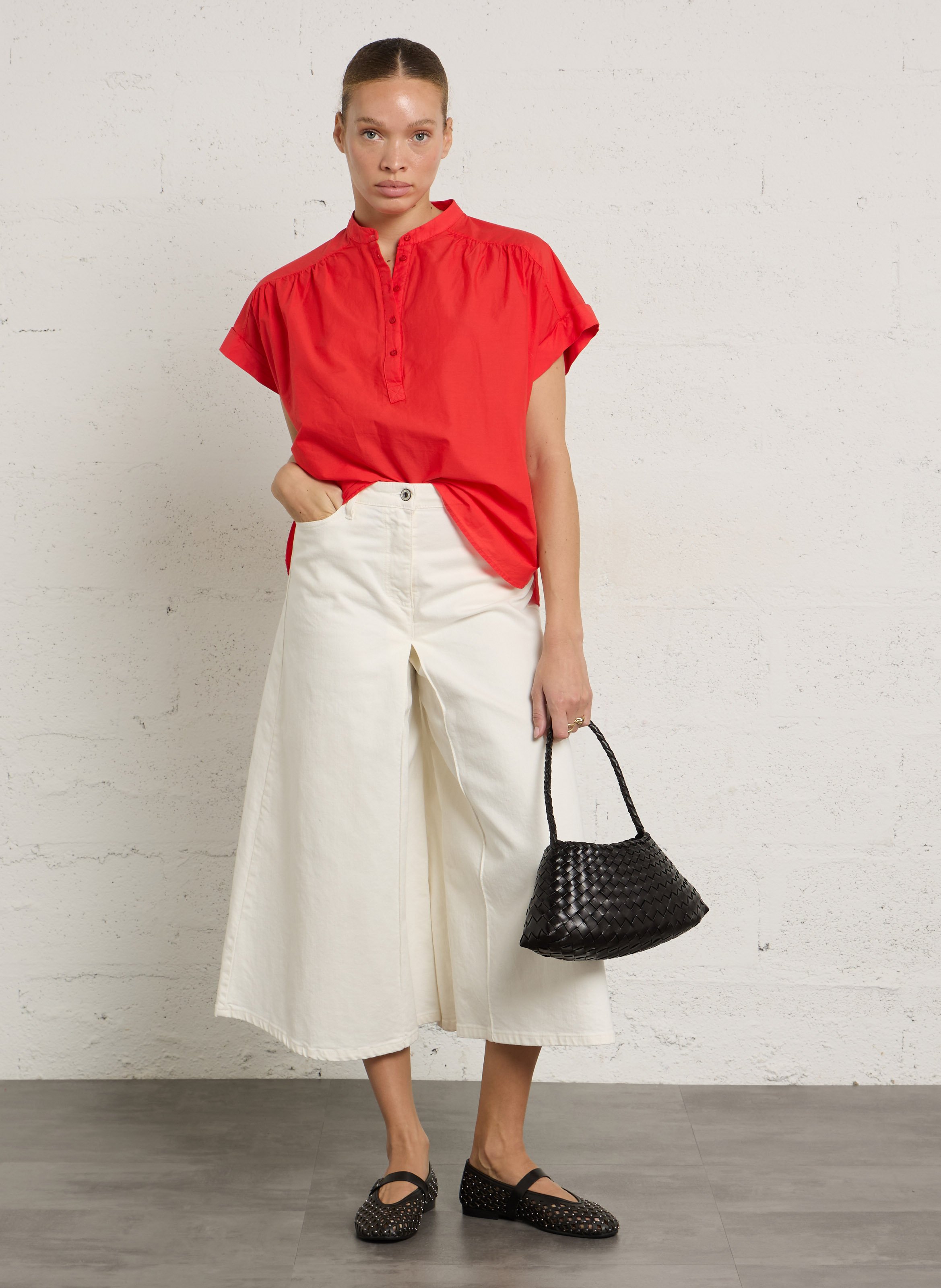 Panier tressé en cuir  DRAGON DIFFUSION Noir