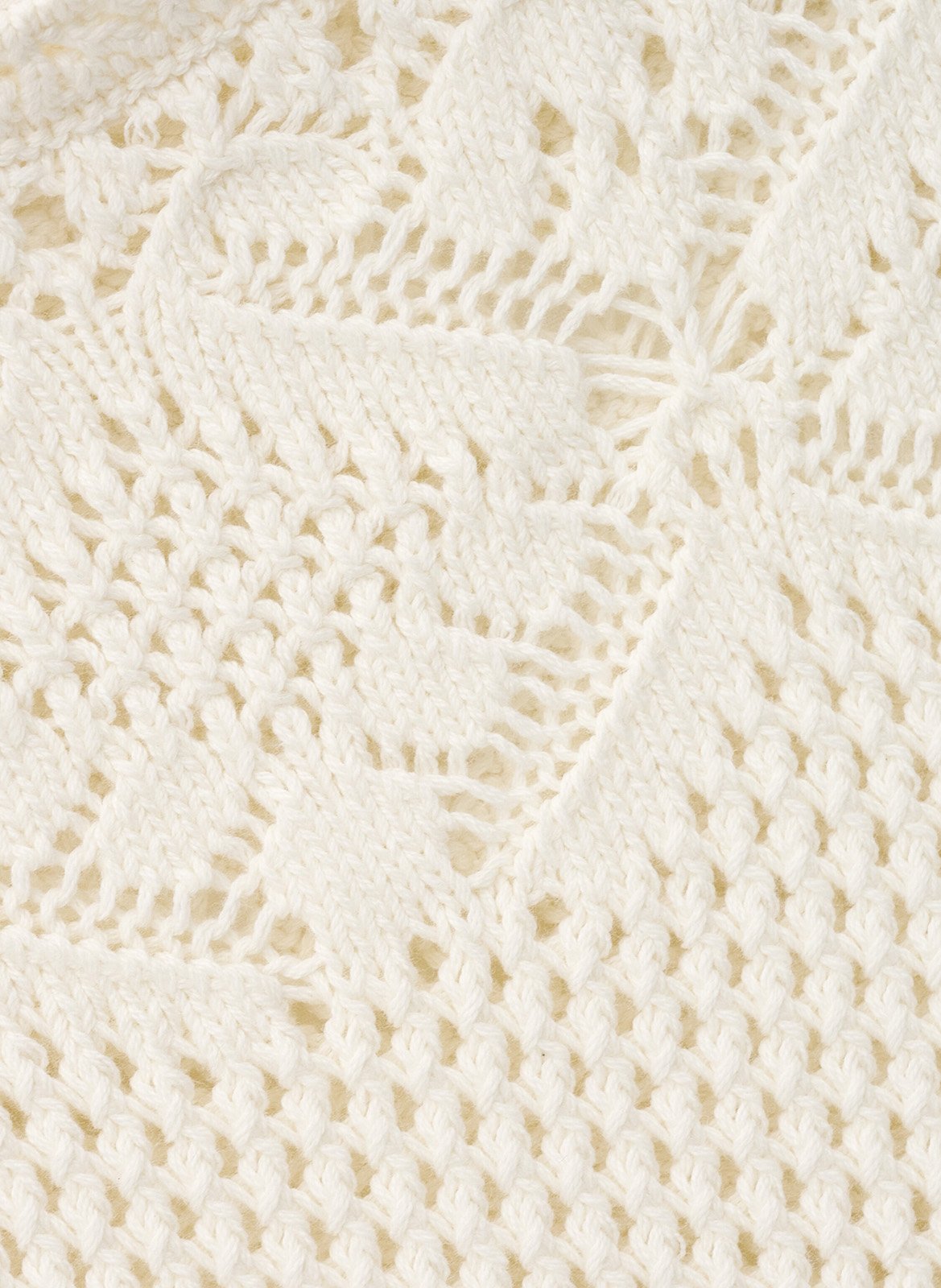 Poncho à franges en maille crochet BA&SH Beige