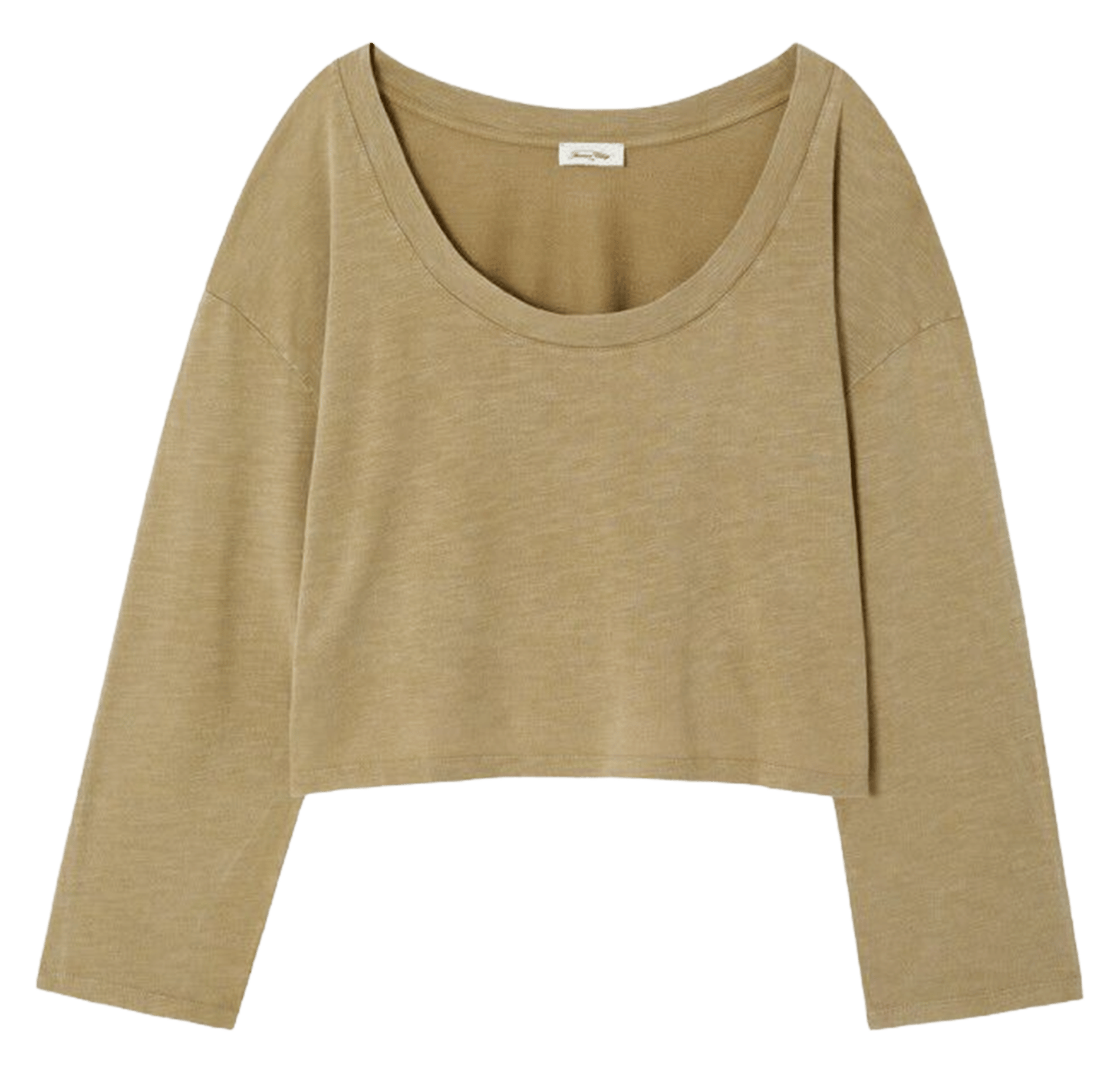 Short oversized long-sleeve t-shirt AMERICAN VINTAGE Green