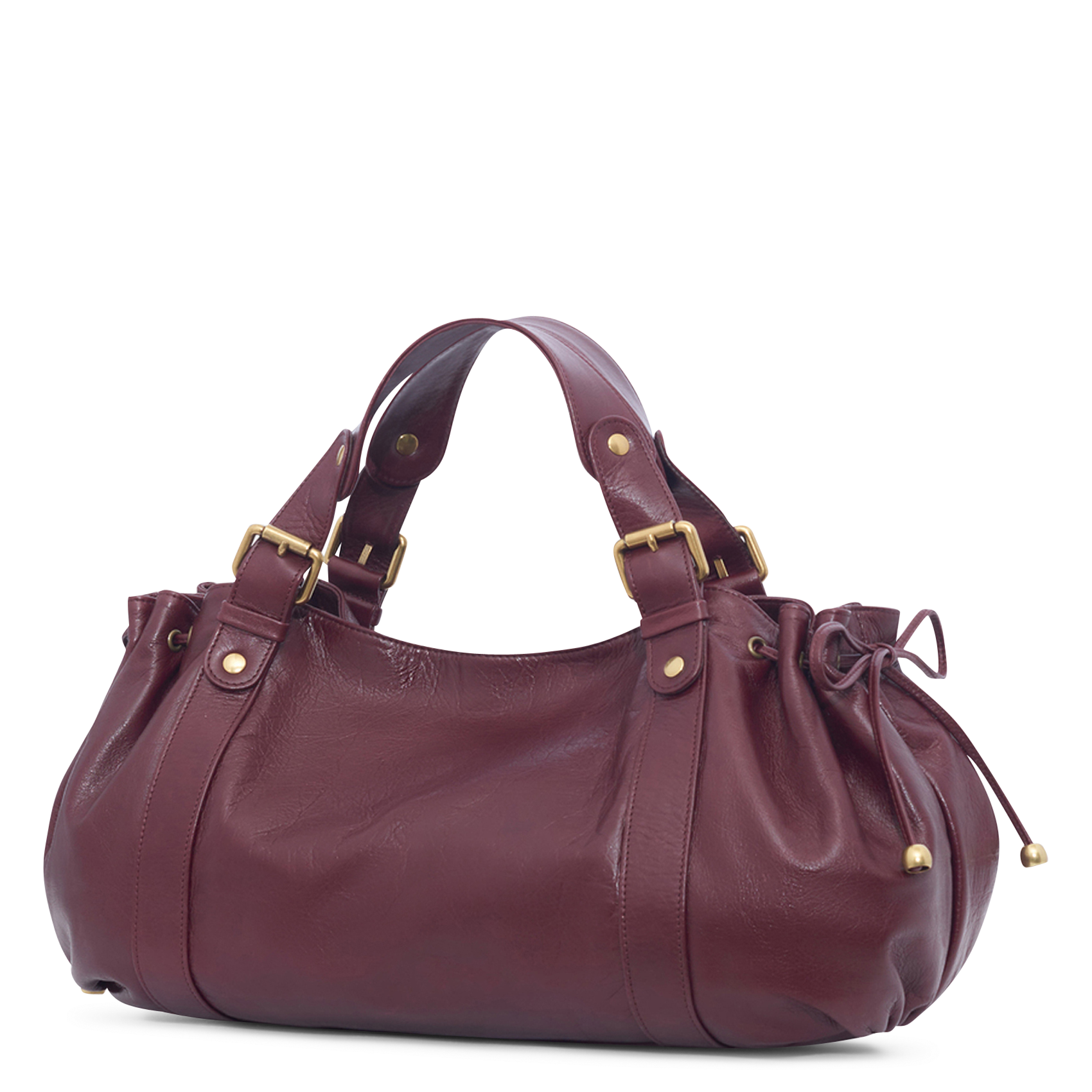Handtasche aus Leder mit Knittereffekt GERARD DAREL Rot