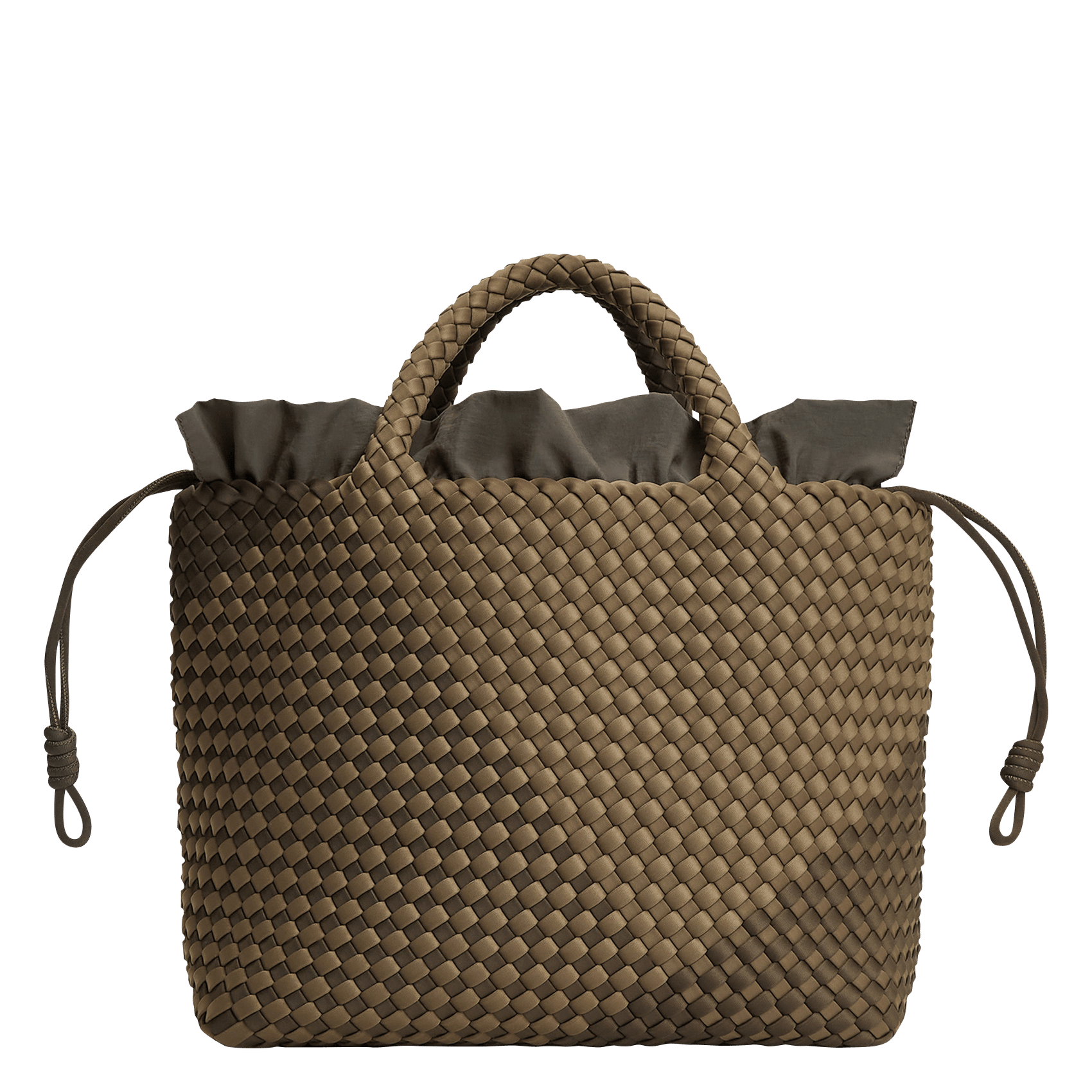 Einfarbige geflochtene Handtasche MARREA Braun