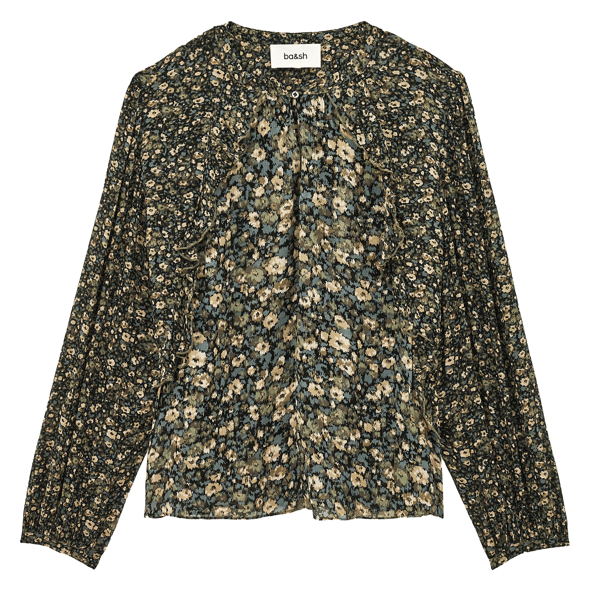 Blouse ample imprimée BA&SH Kaki