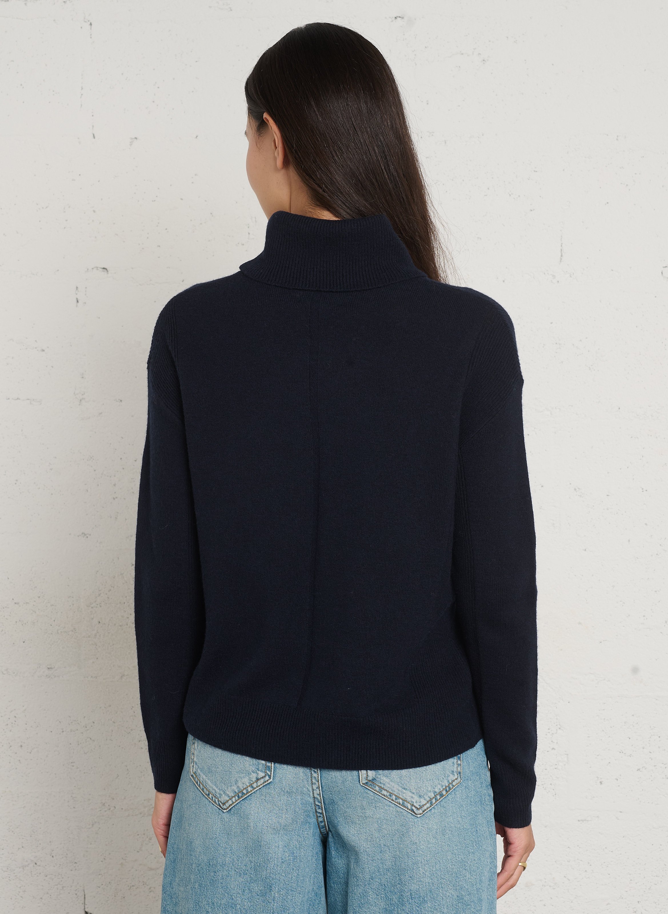 Jersey holgado de mezcla de lana con cuello vuelto MAISON 123 Azul