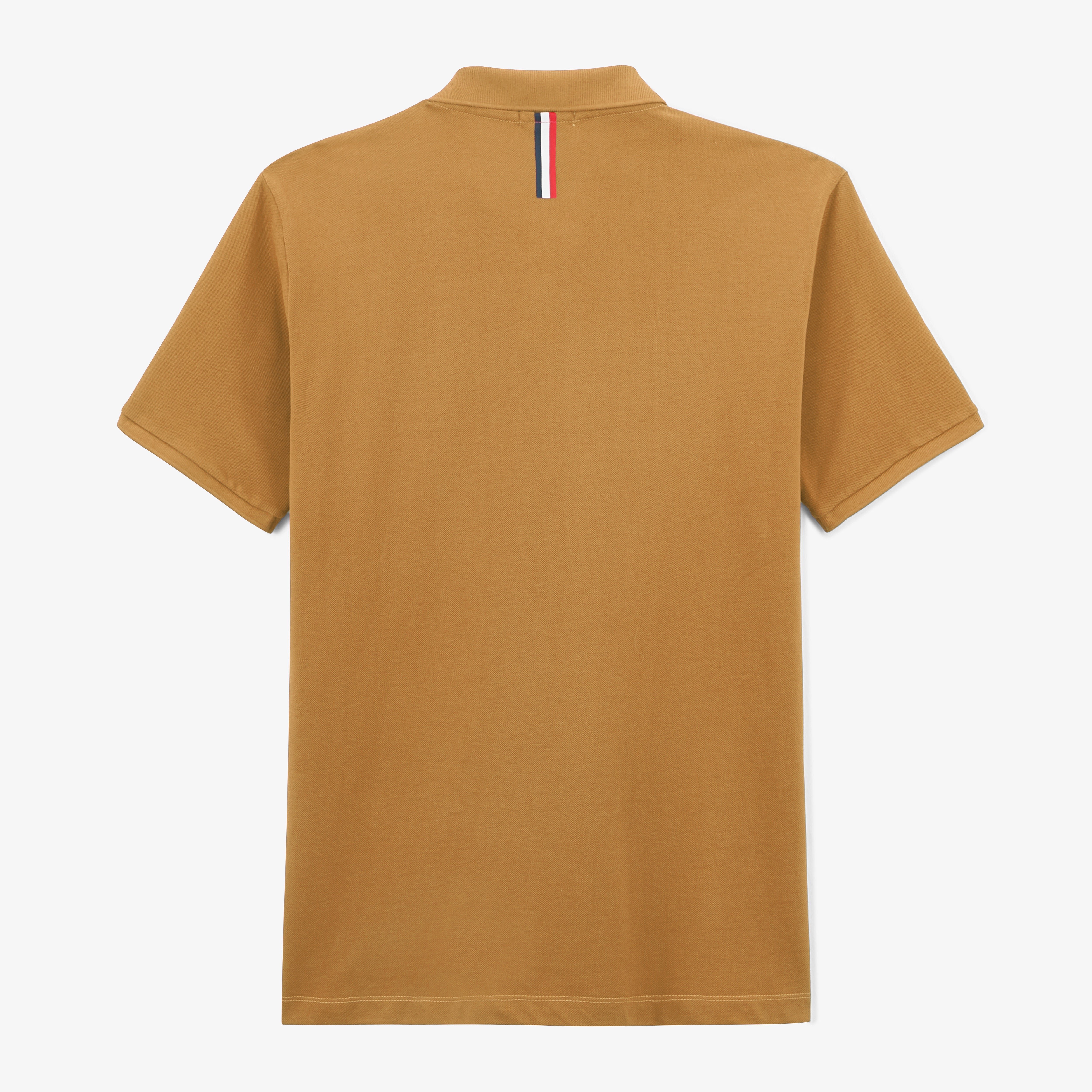 Short-sleeved cotton piqué knit polo SERGE BLANCO Yellow