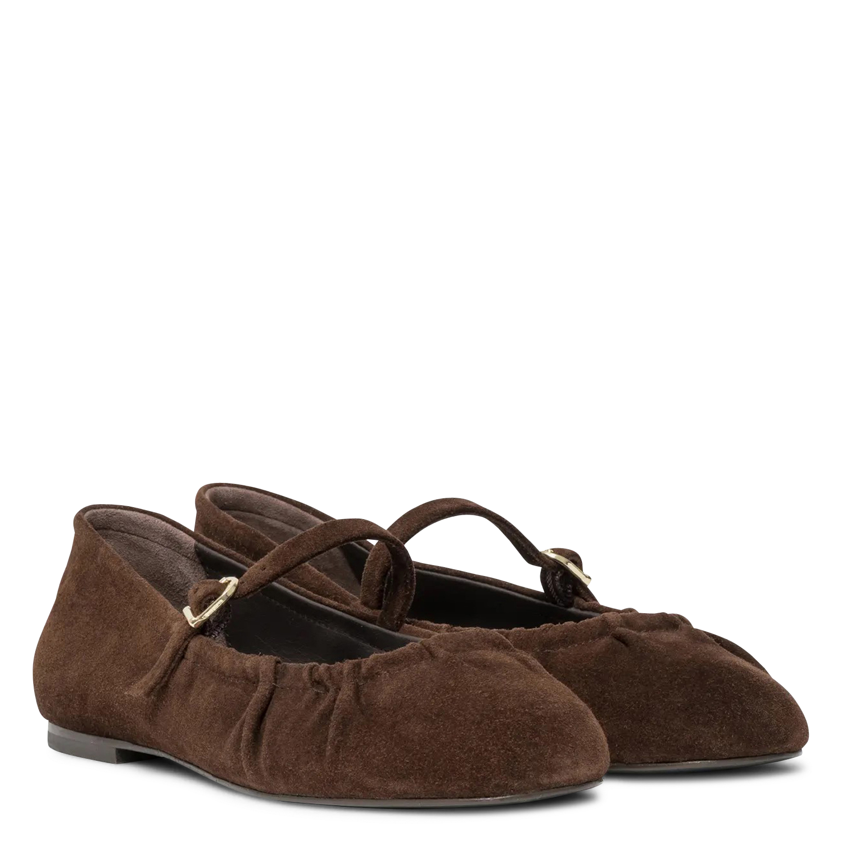 Ballerines en cuir BOCAGE Marron