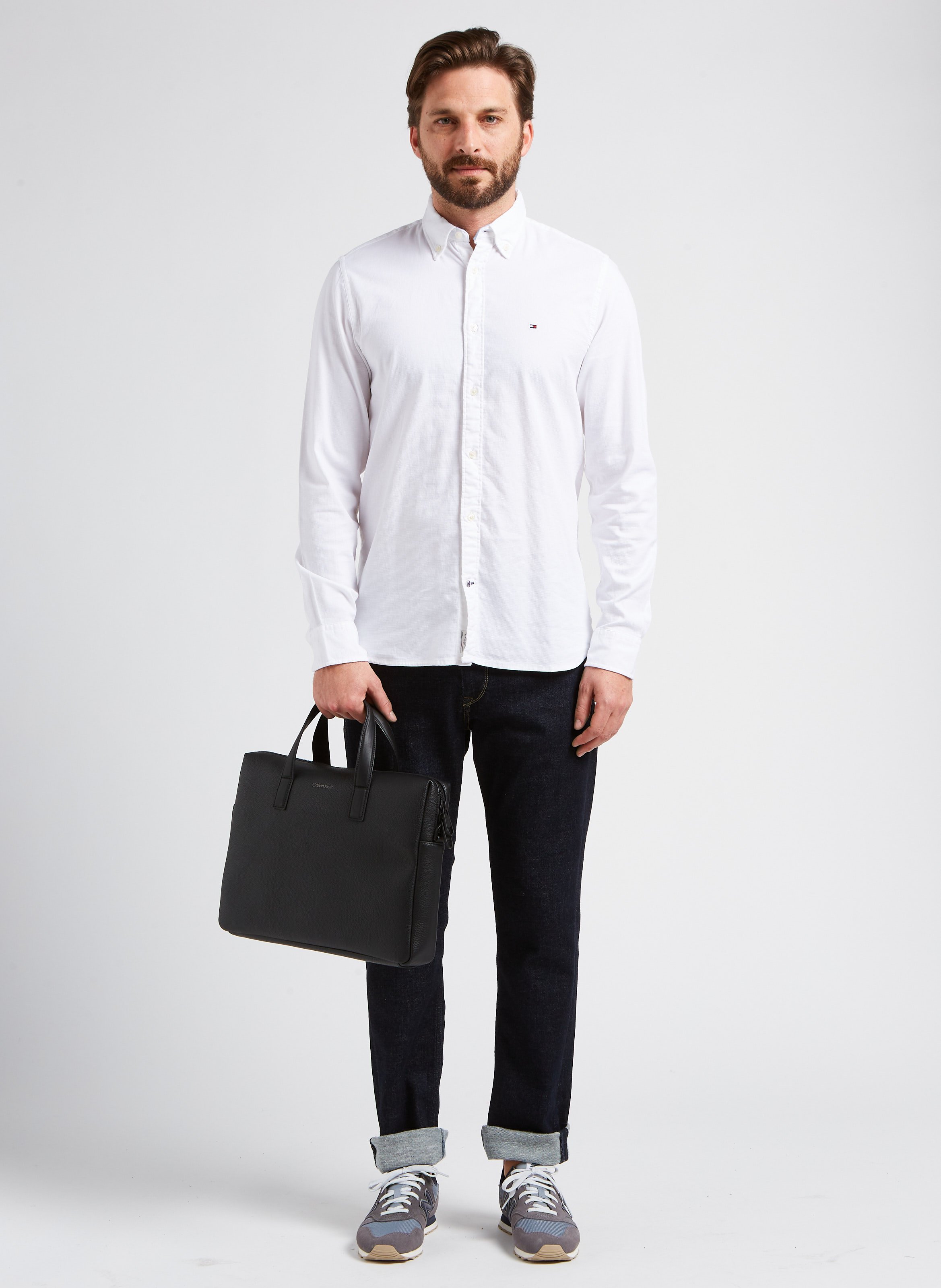 Vaquero Recto Oscuro De Mezcla De Algodón Denim Pepe Hombre | Place des Tendances