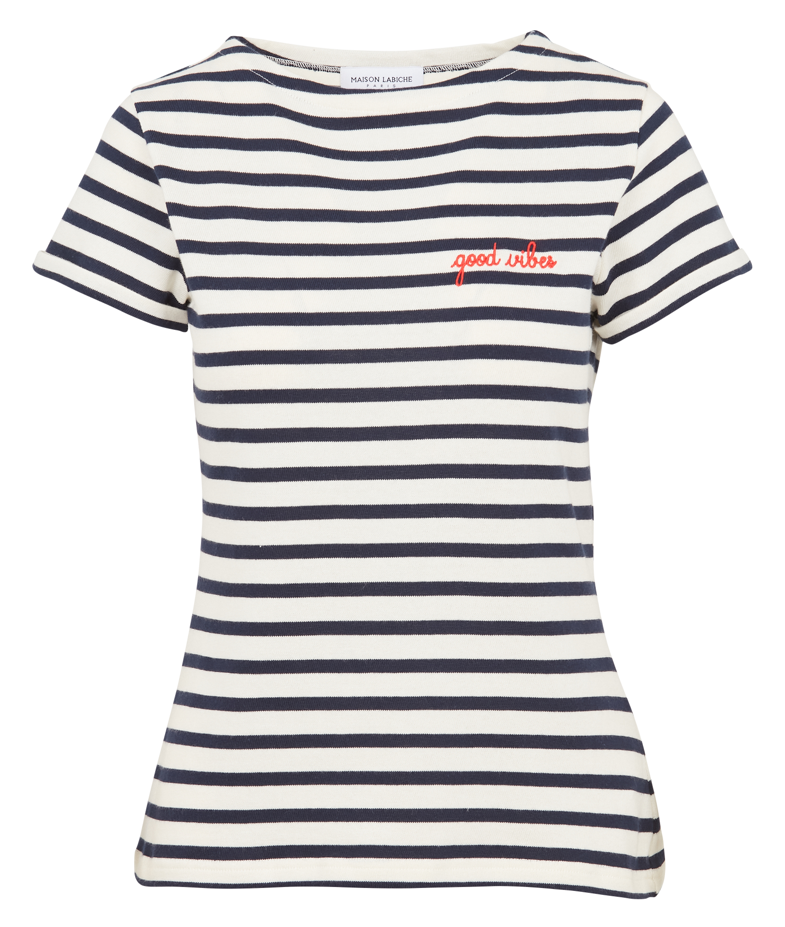 Tee-shirt col rond en coton biologique MAISON LABICHE Blanc
