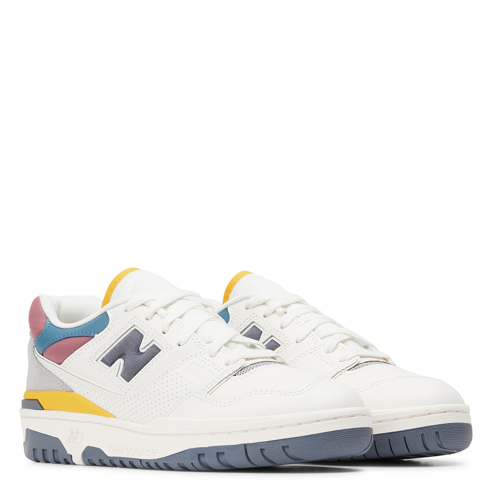 Low-top bi-material sneakers NEW BALANCE White