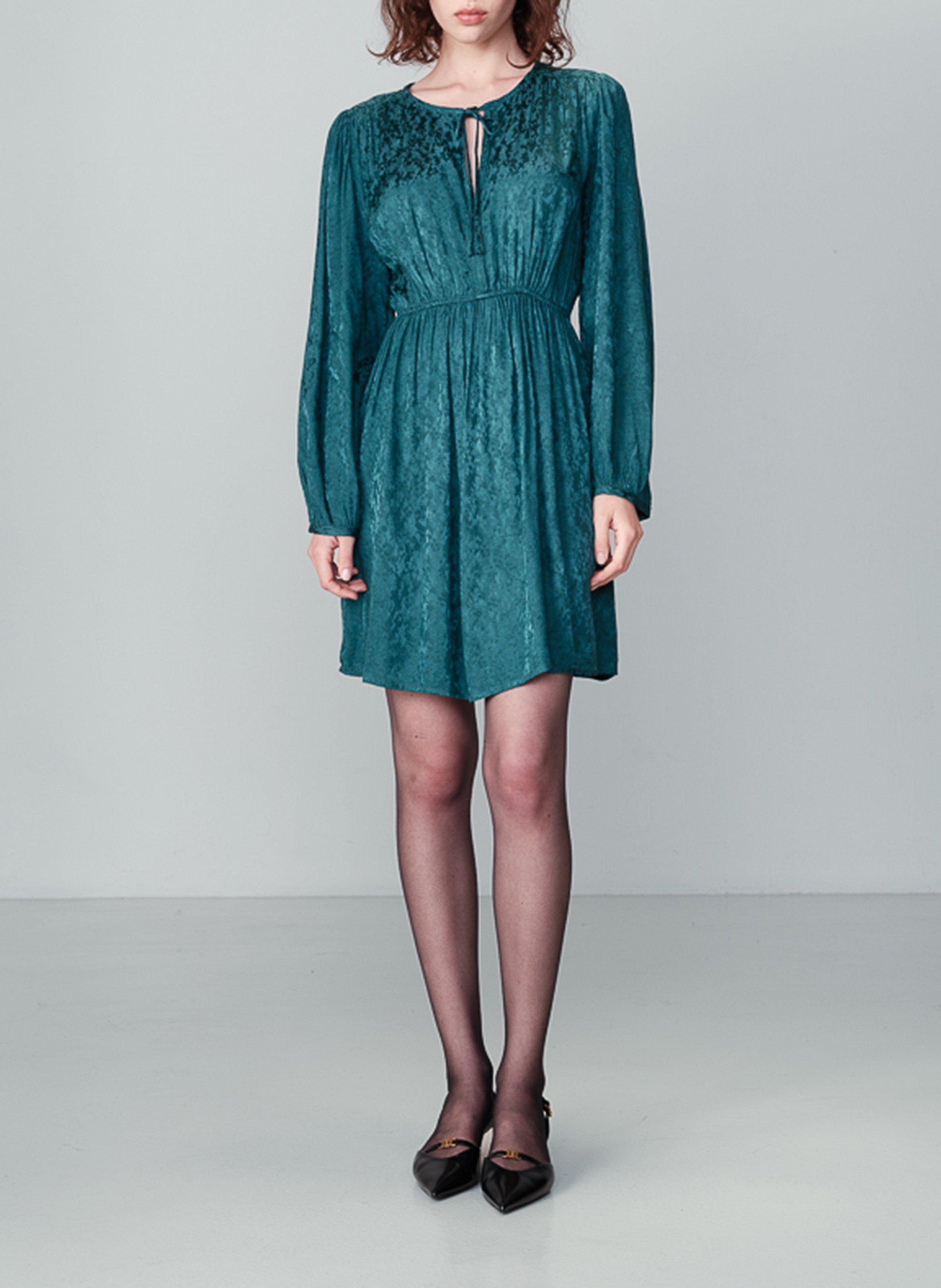 Short fitted jacquard dress GRACE ET MILA Green