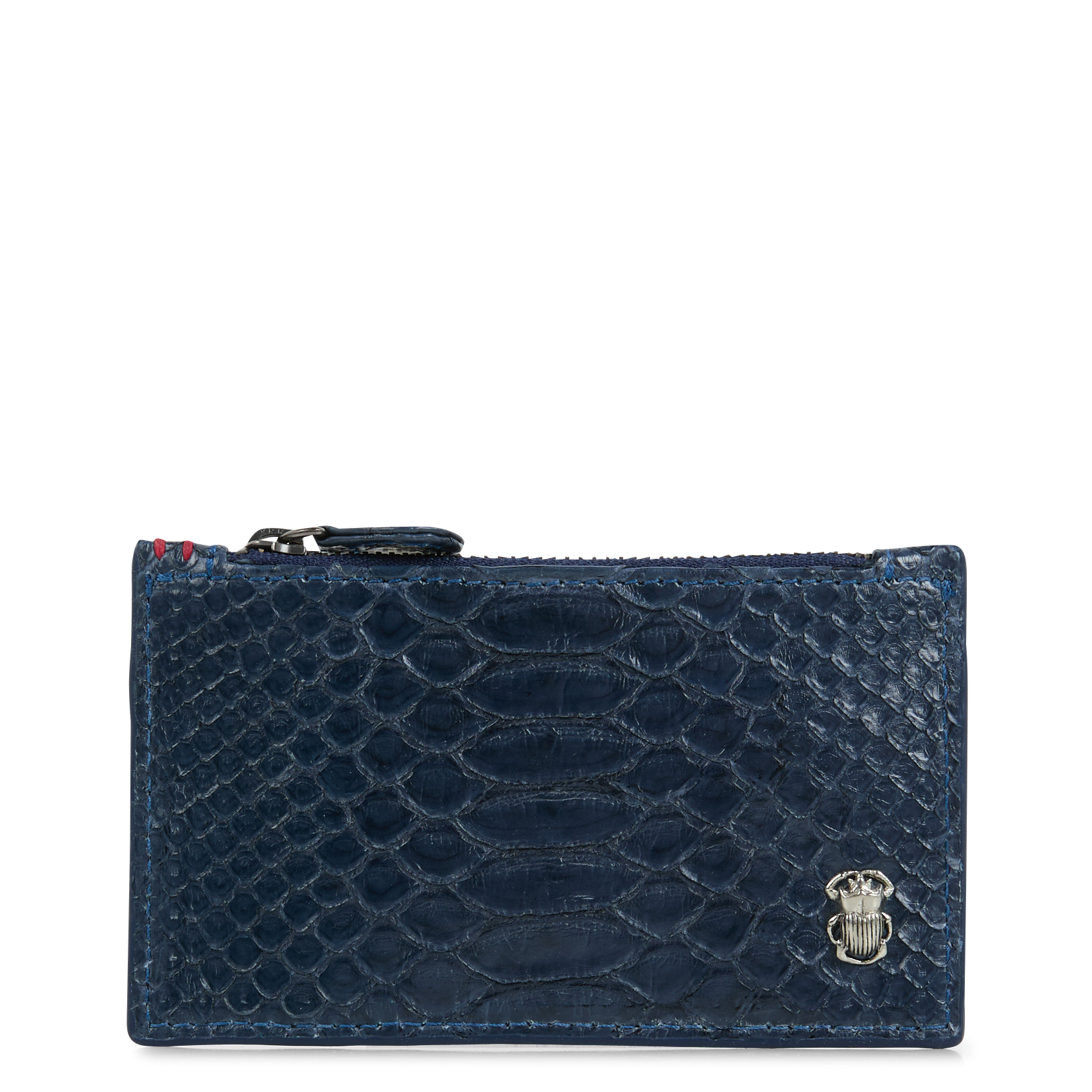 Porte-cartes en cuir CLARIS VIROT Bleu