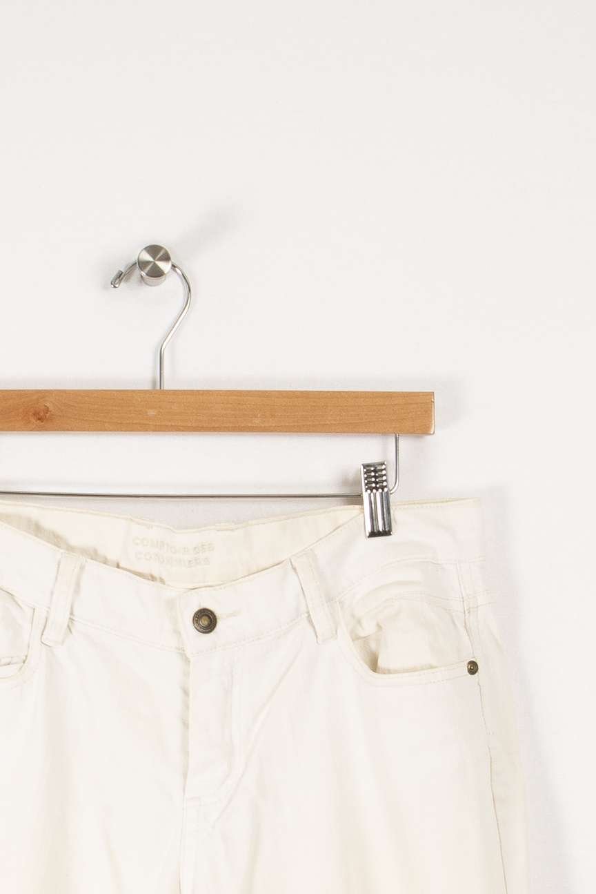 Cropped slim jeans with studs COMPTOIR DES COTONNIERS - Seconde main White