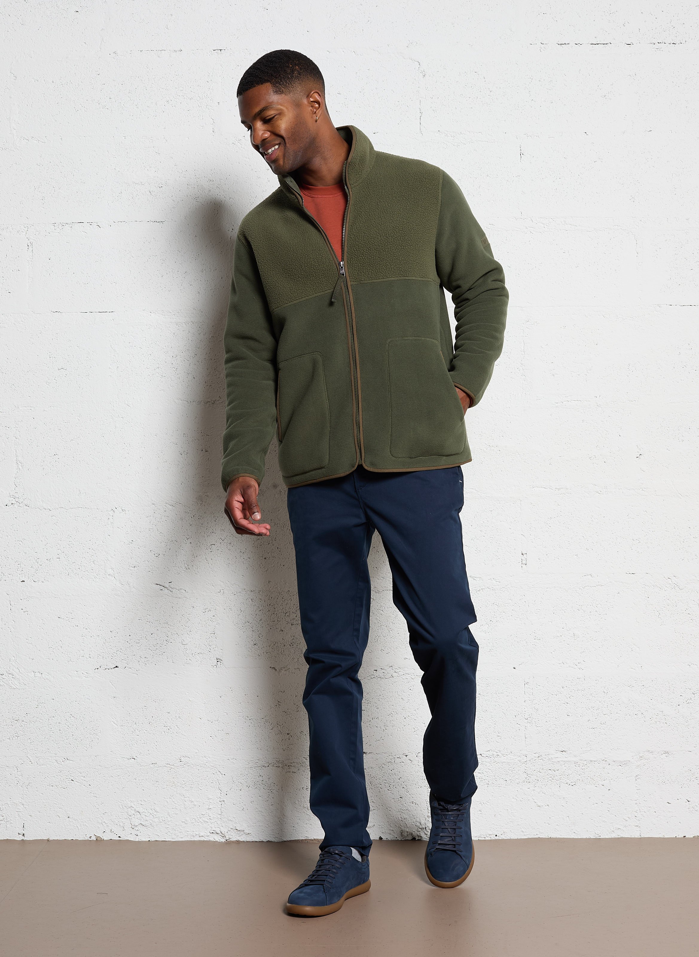 Gerade geschnittene Hose aus Bio-Baumwoll-Mix FAGUO Blau