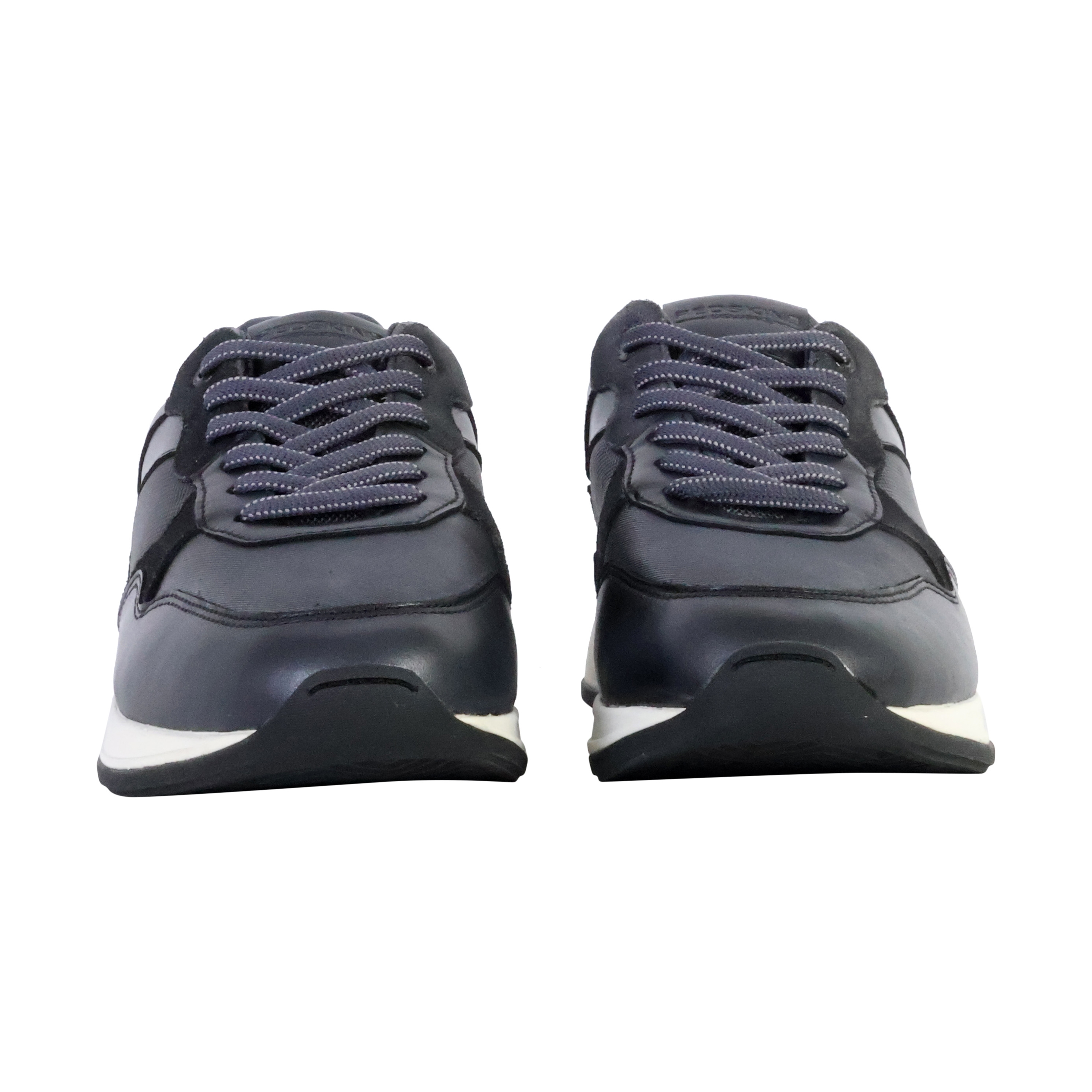 Low leather sneaker with straw detail REDSKINS Blue